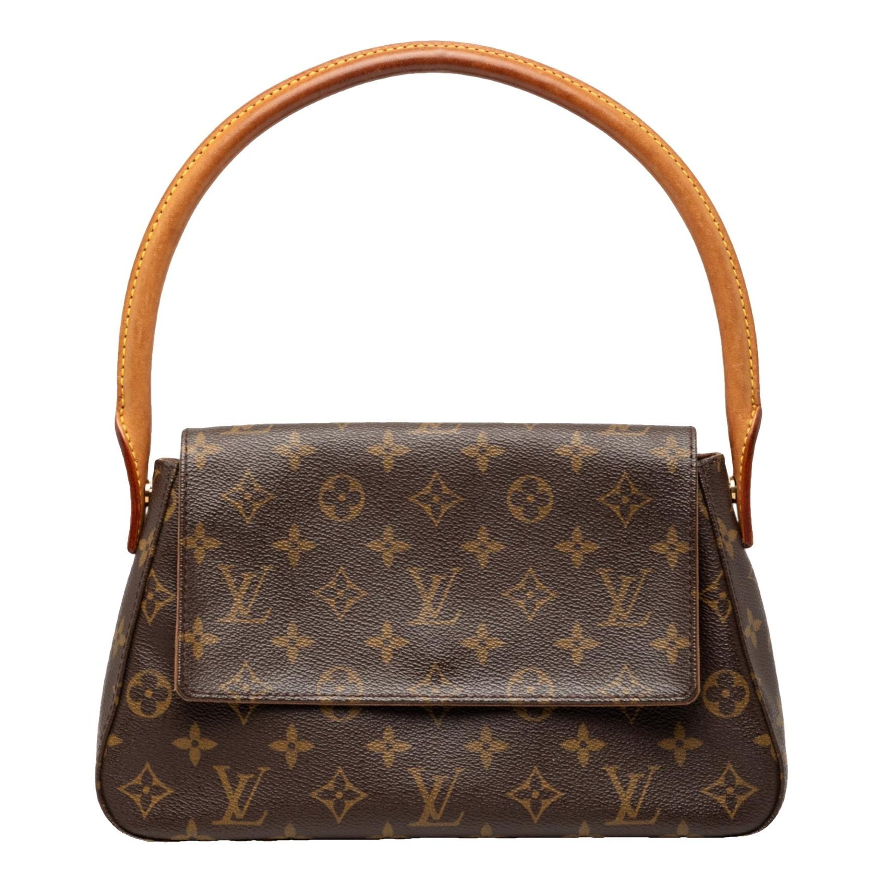 Looping leather handbag