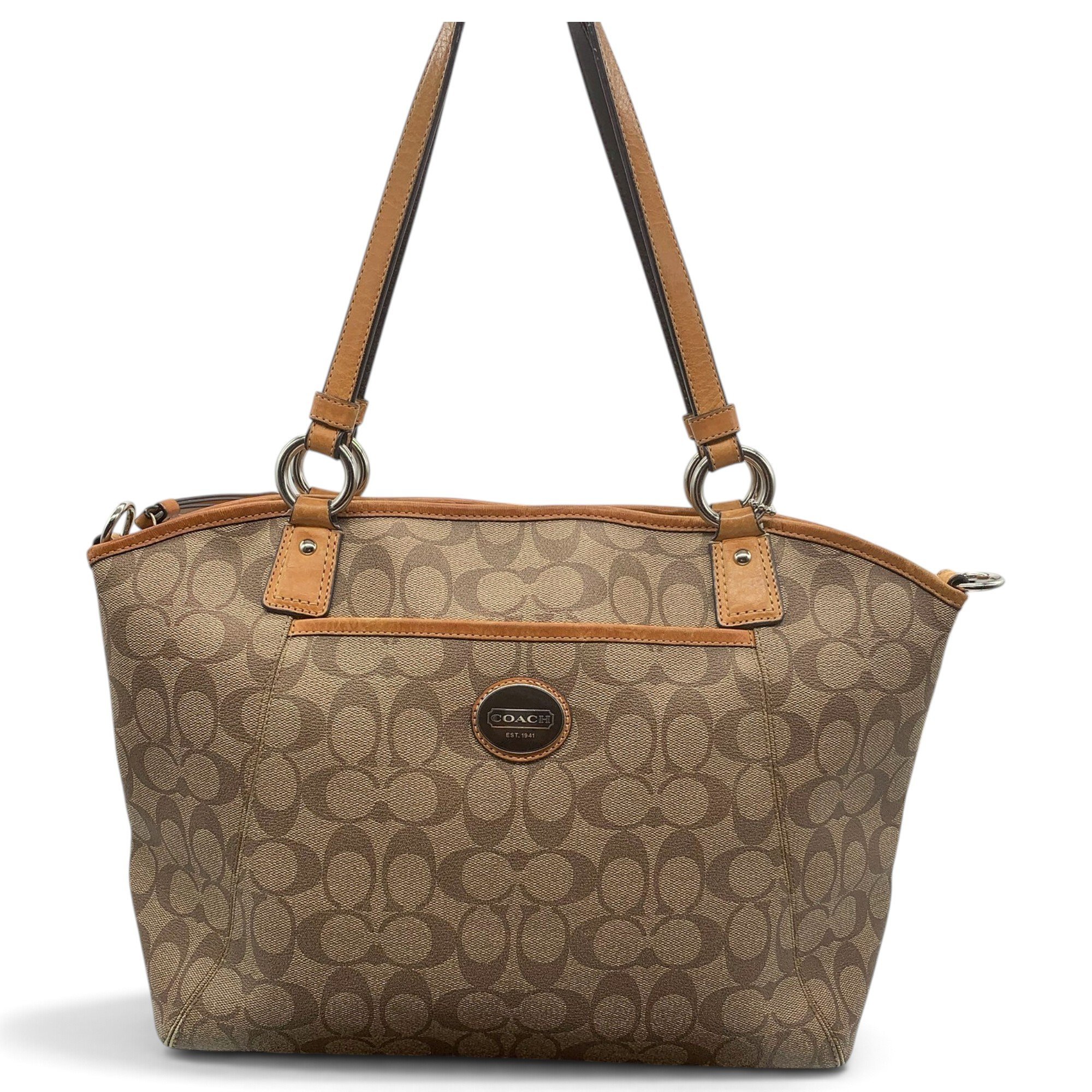 CITY ZIP TOTE leather tote