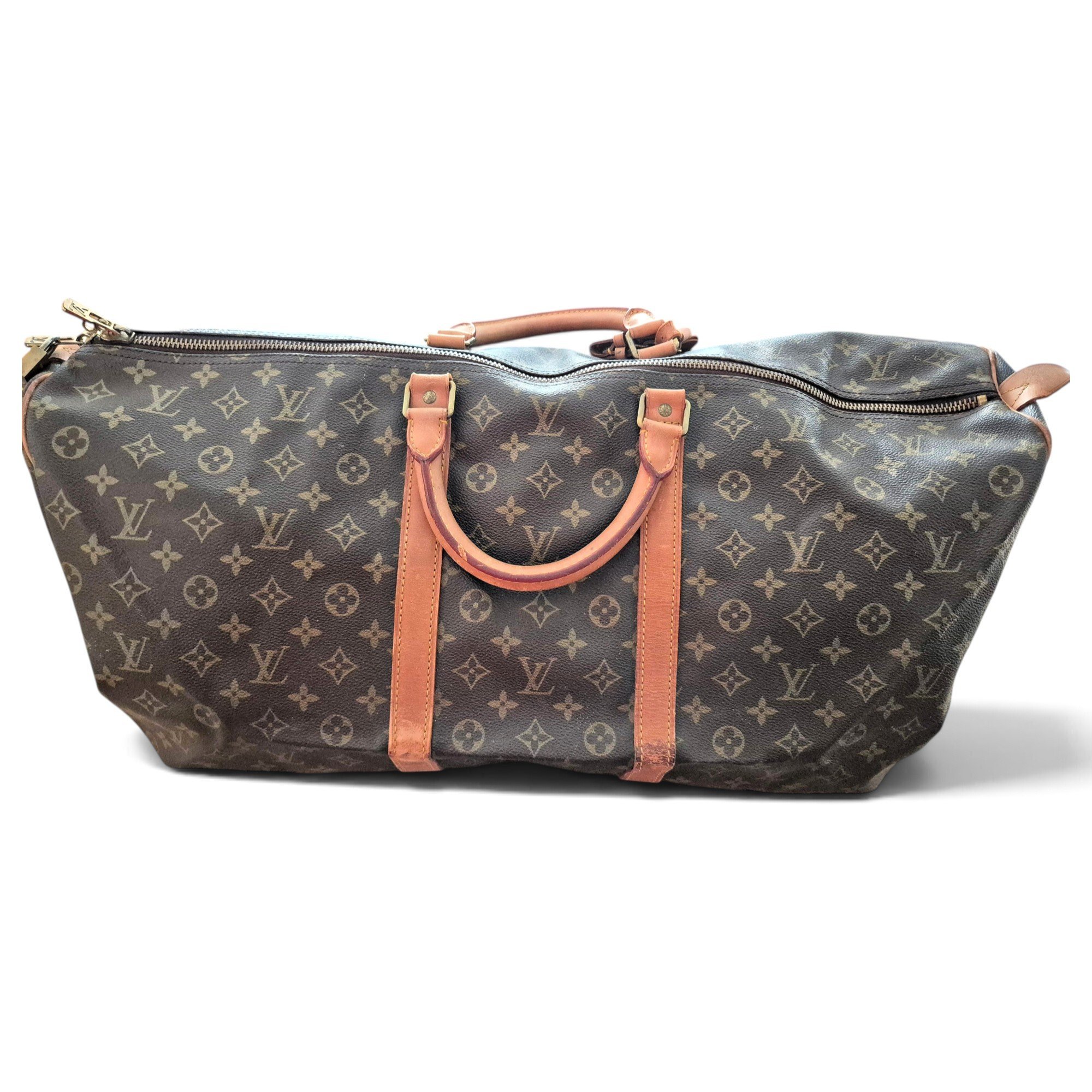 Keepall leather travel bag