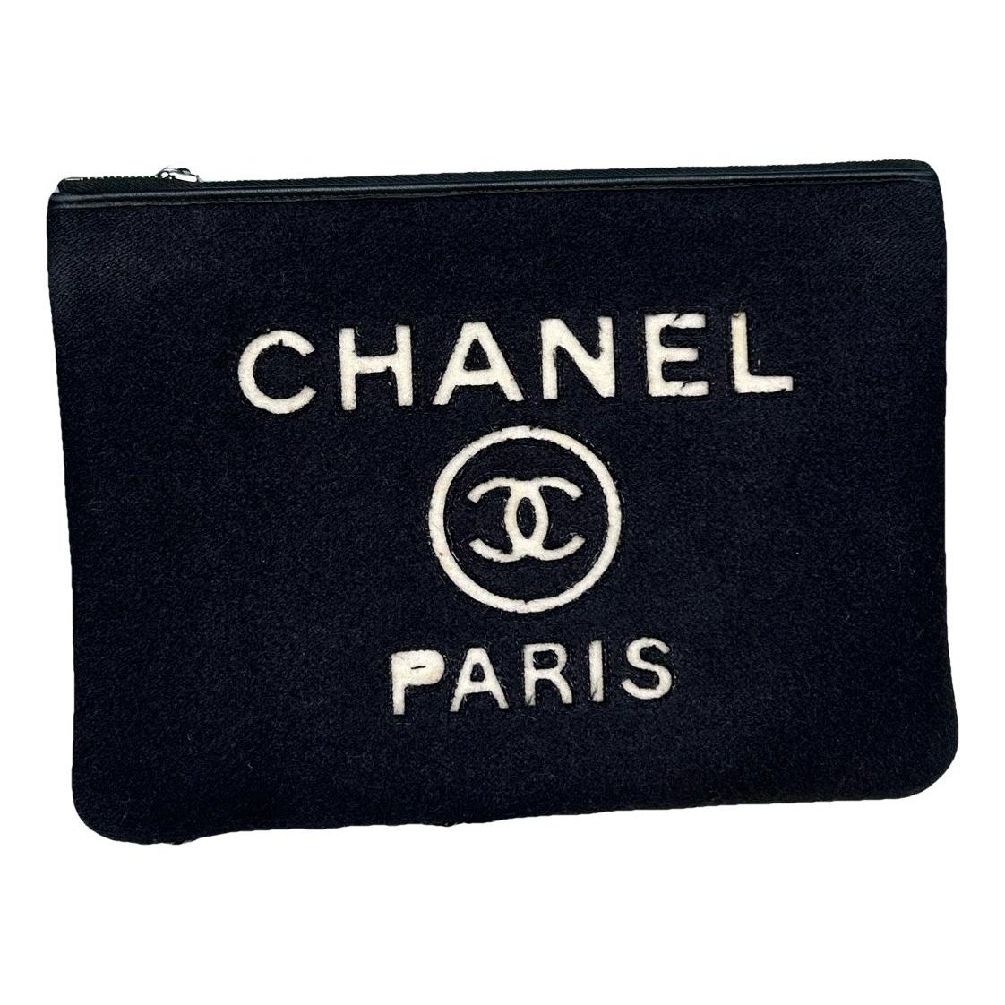 Chanel Deauville linen clutch bag