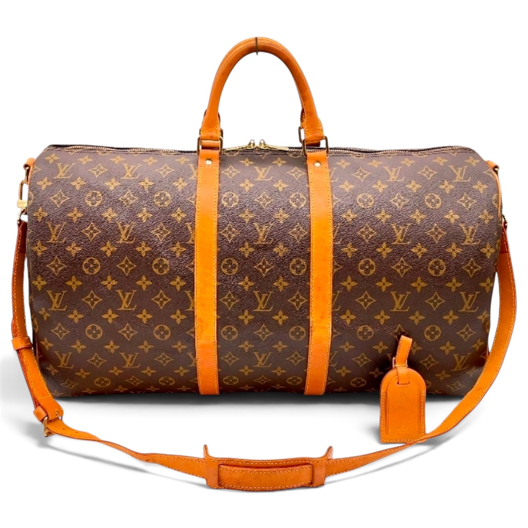 Keepall leather travel bag