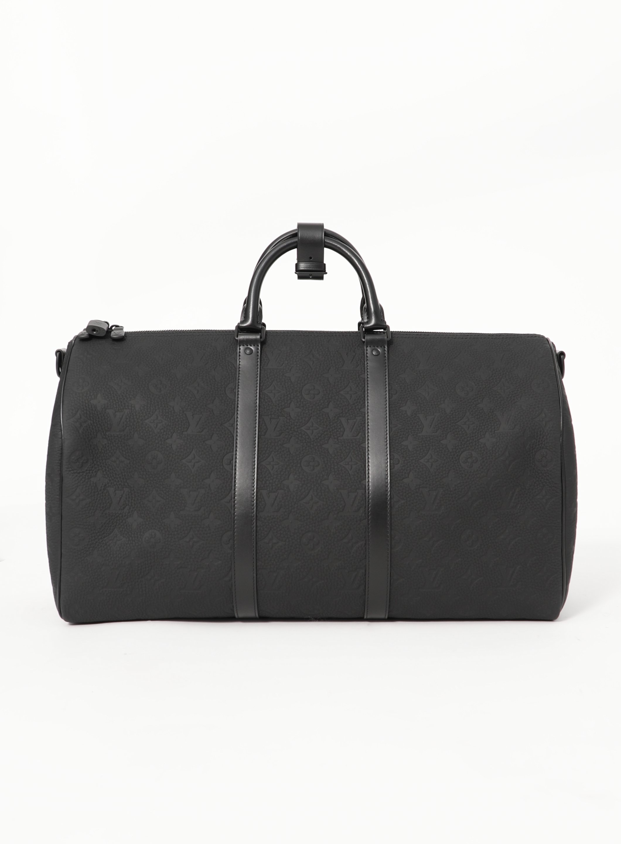 Louis Vuitton Keepall 50 - Black Monogram Shadow Leather
