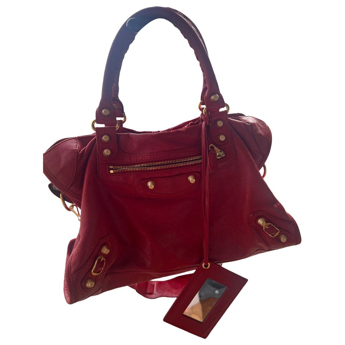 City leather handbag