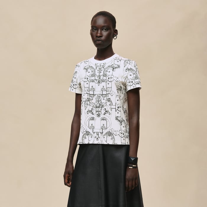 Blanc "Ferronnerie Remix" Straight T-shirt