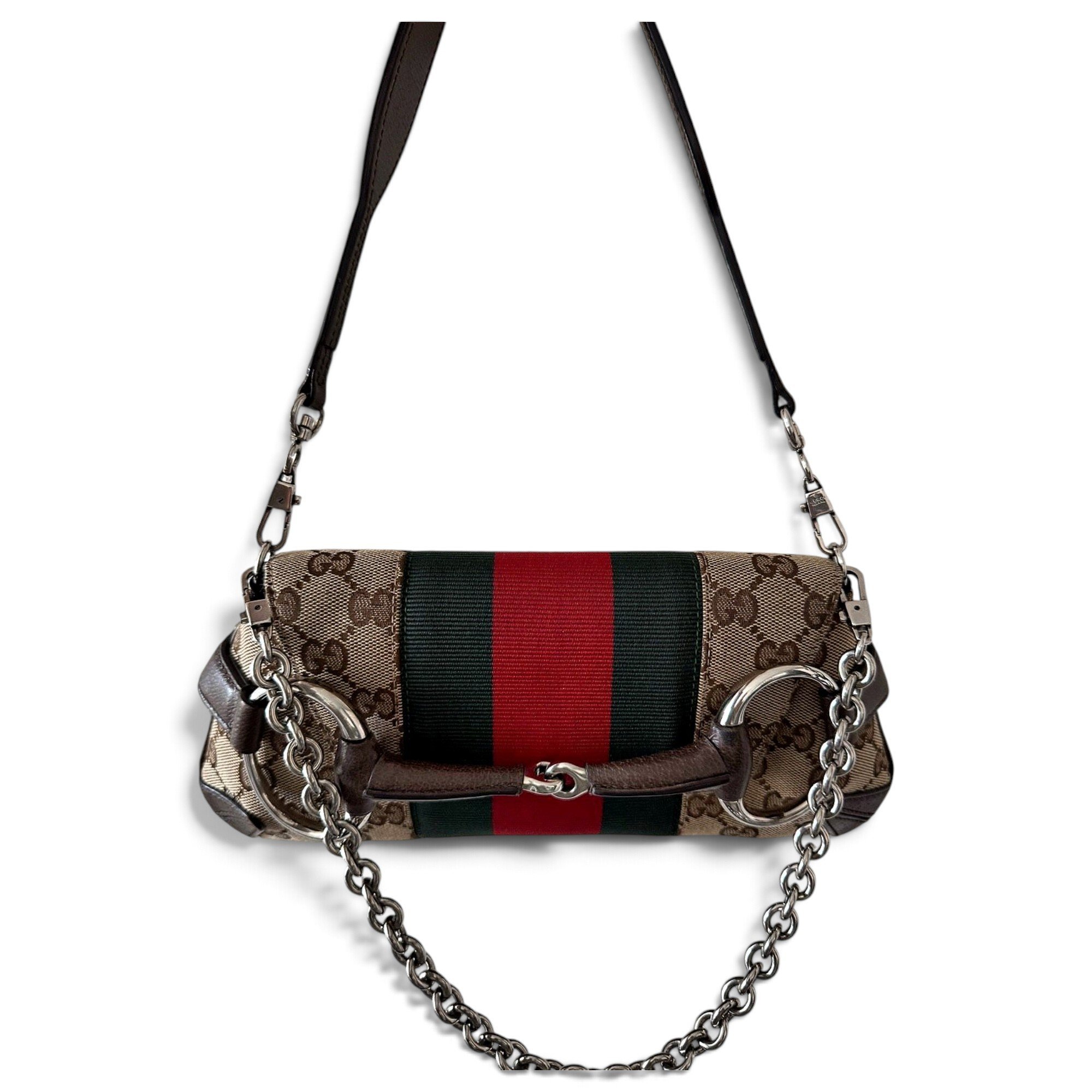 Horsebit Chain leather handbag