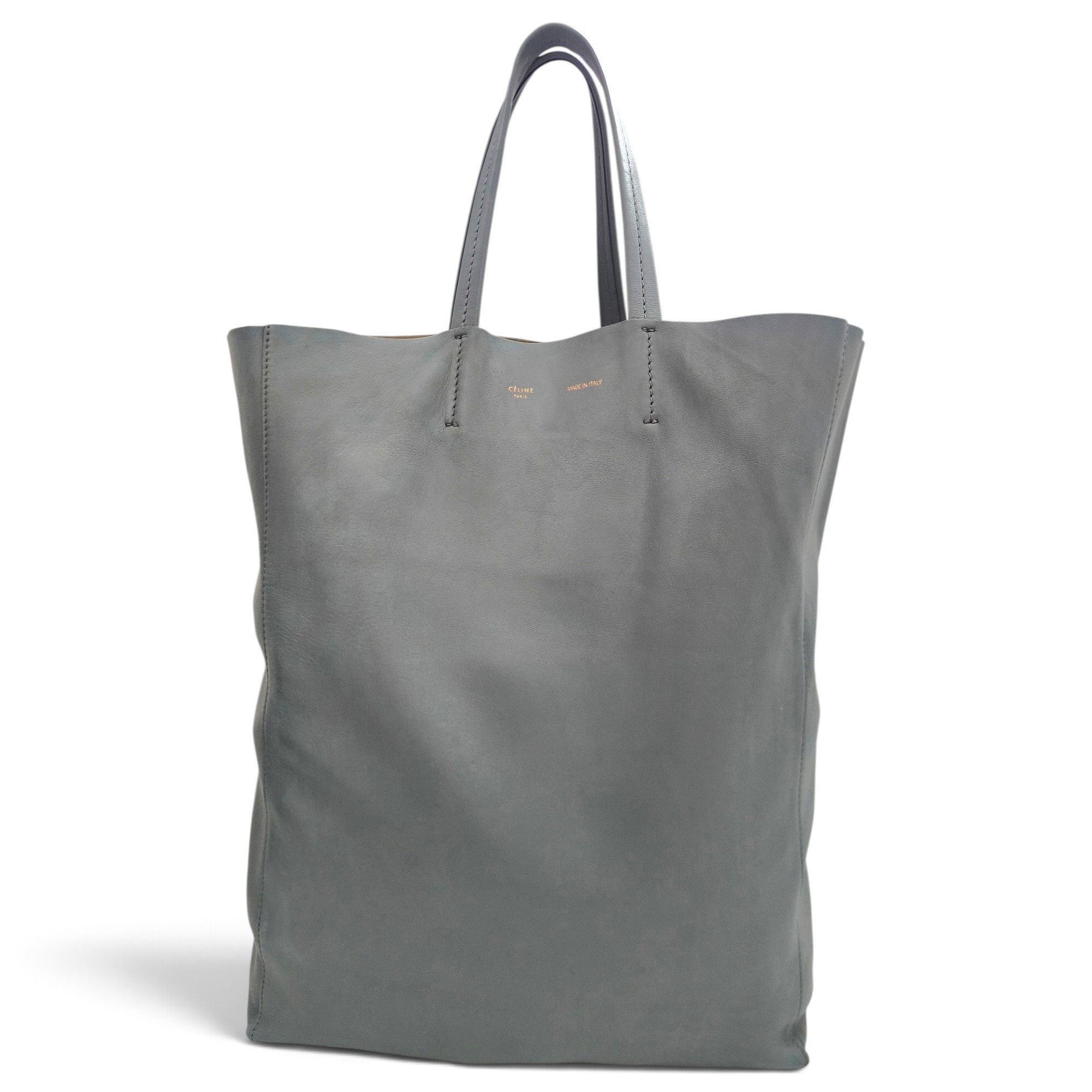Cabas Vertical leather tote