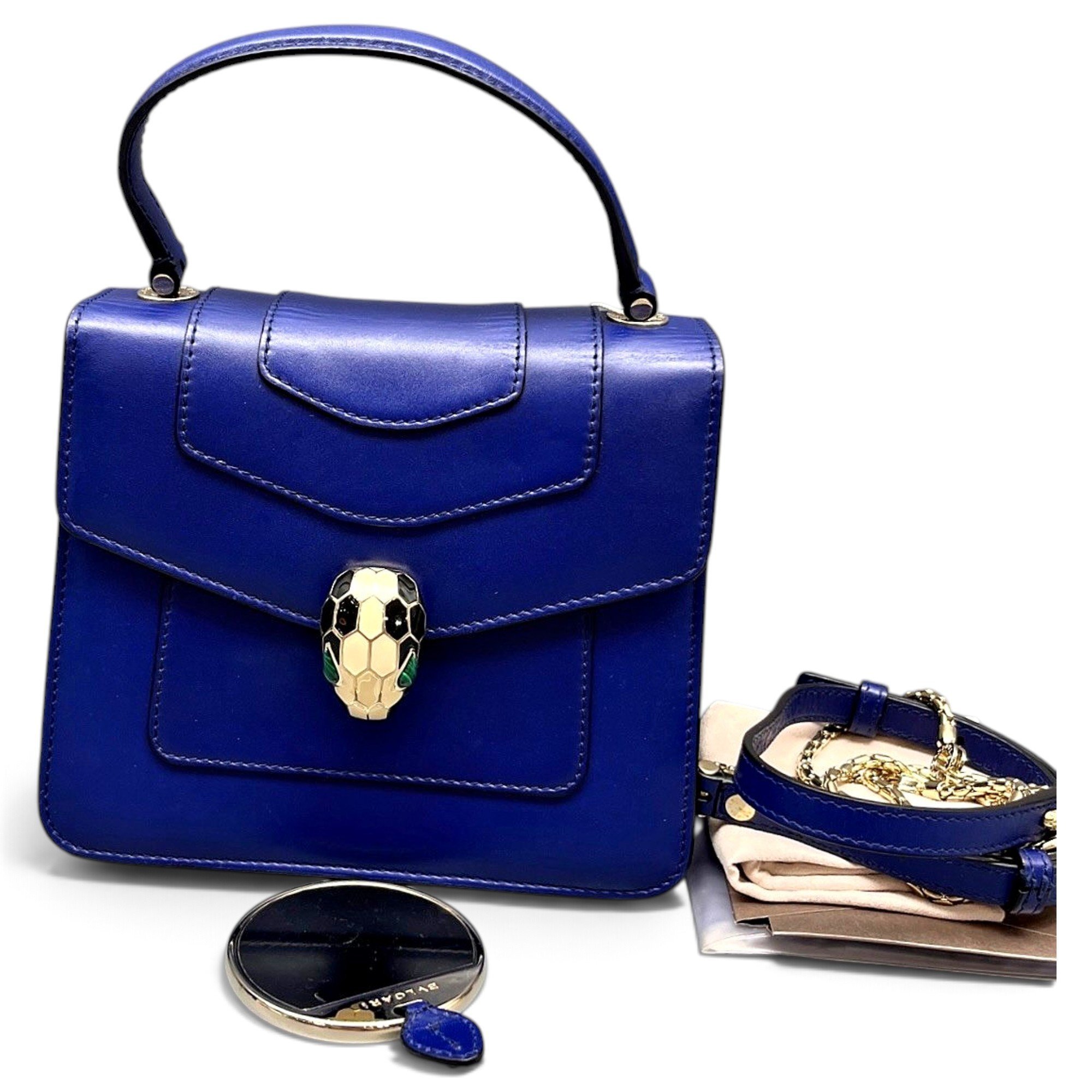 Serpenti leather handbag