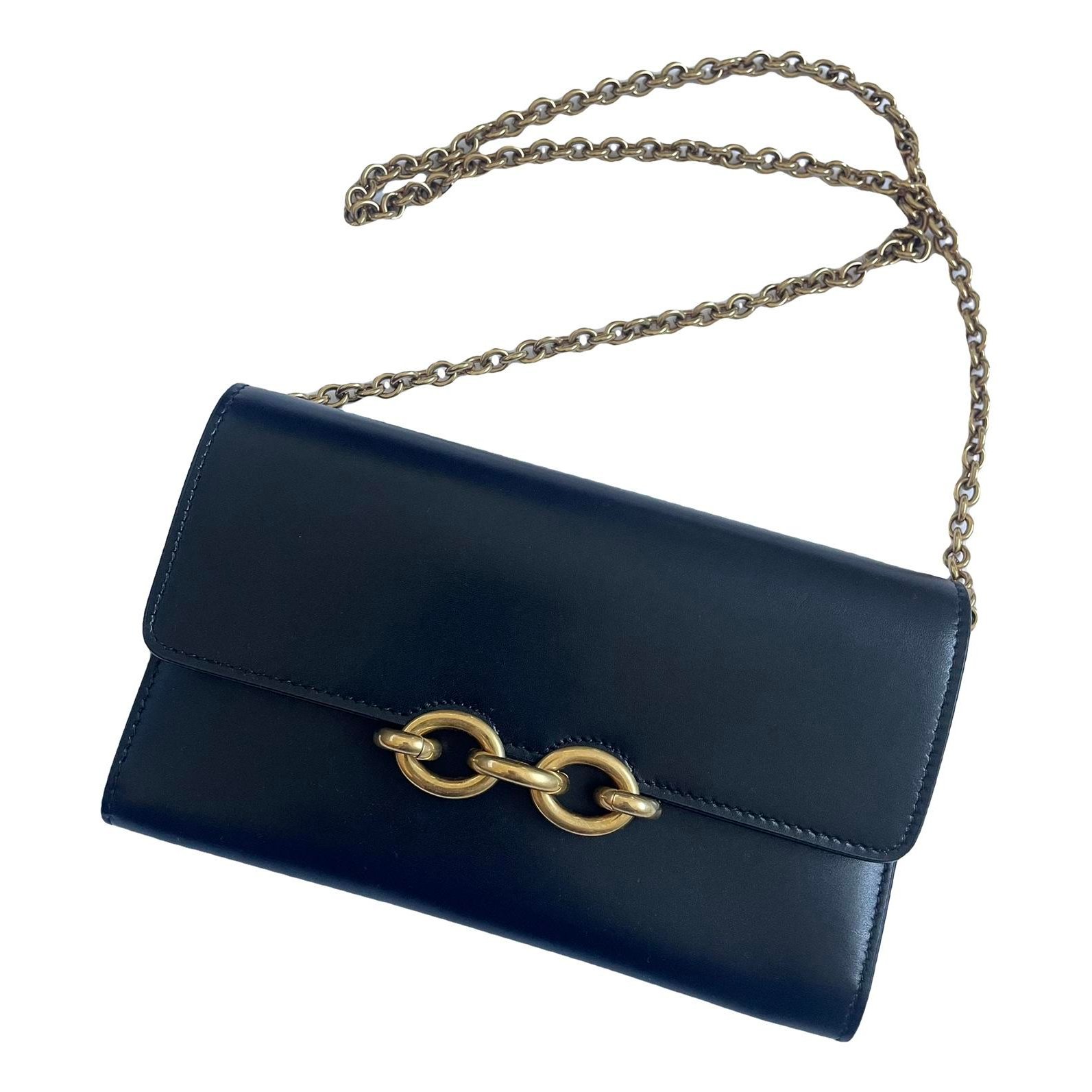 Leather clutch bag