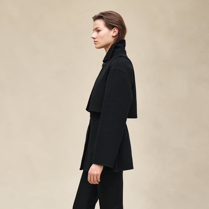 Noir Trench Modular Cashmere Coat