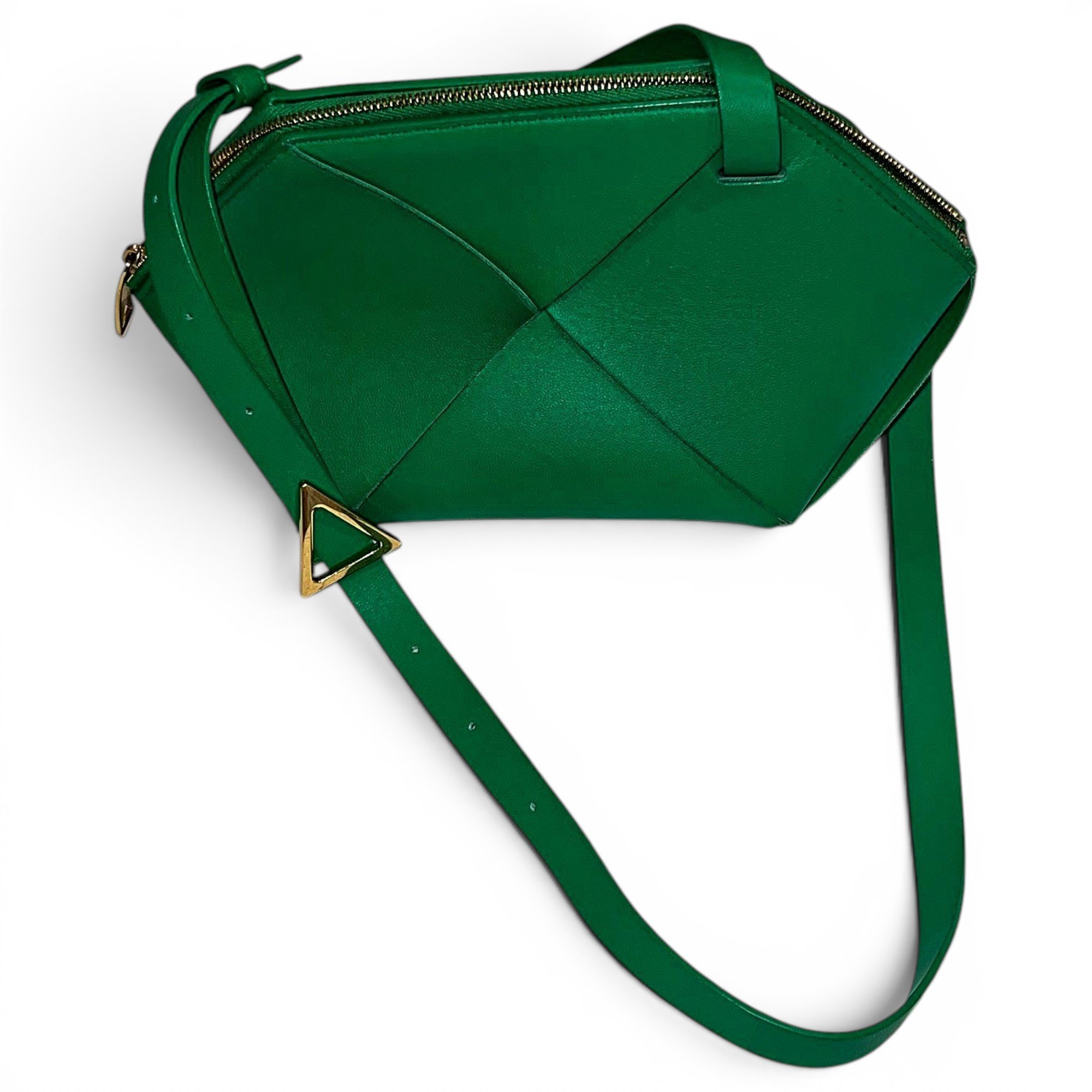 Point leather handbag