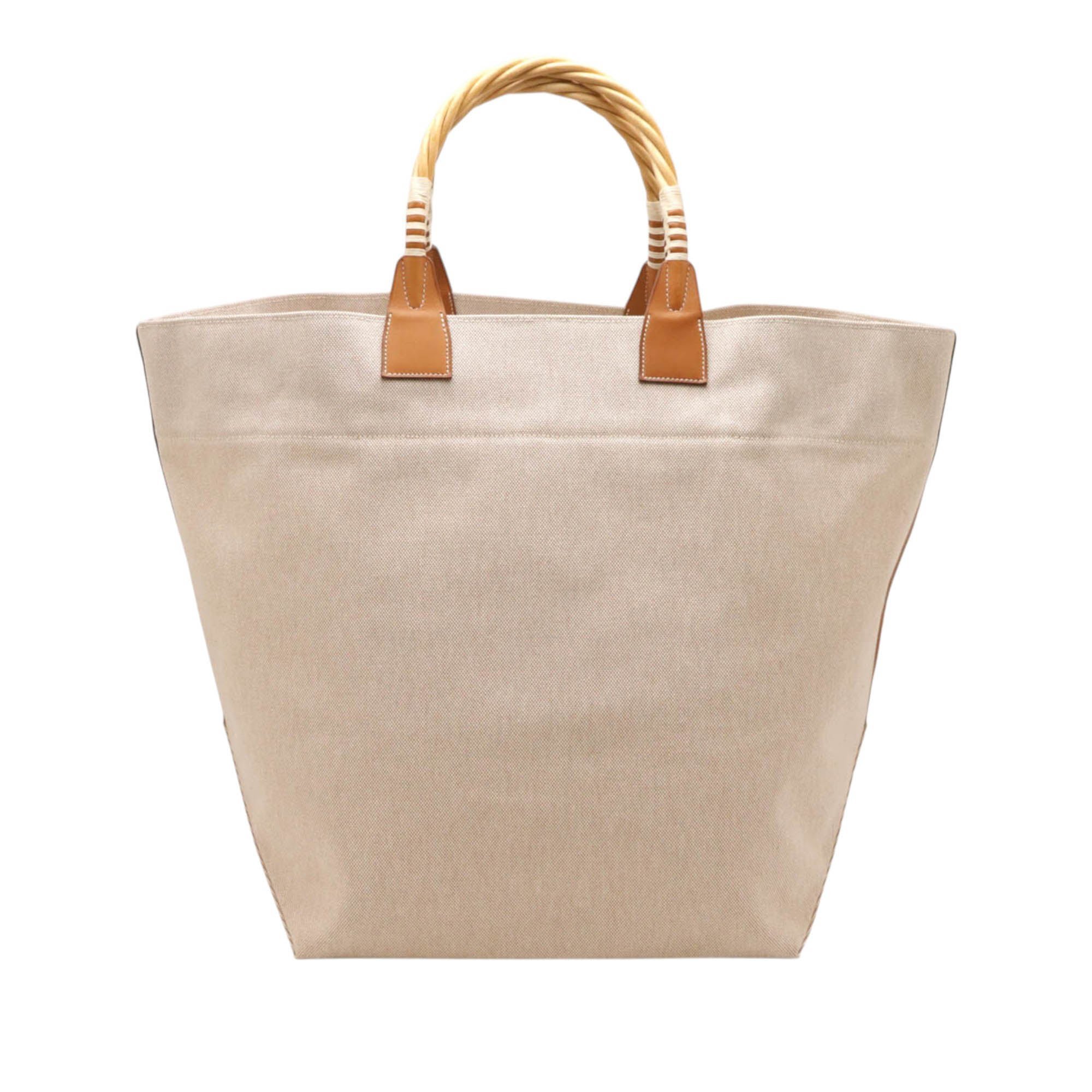 Trim leather tote