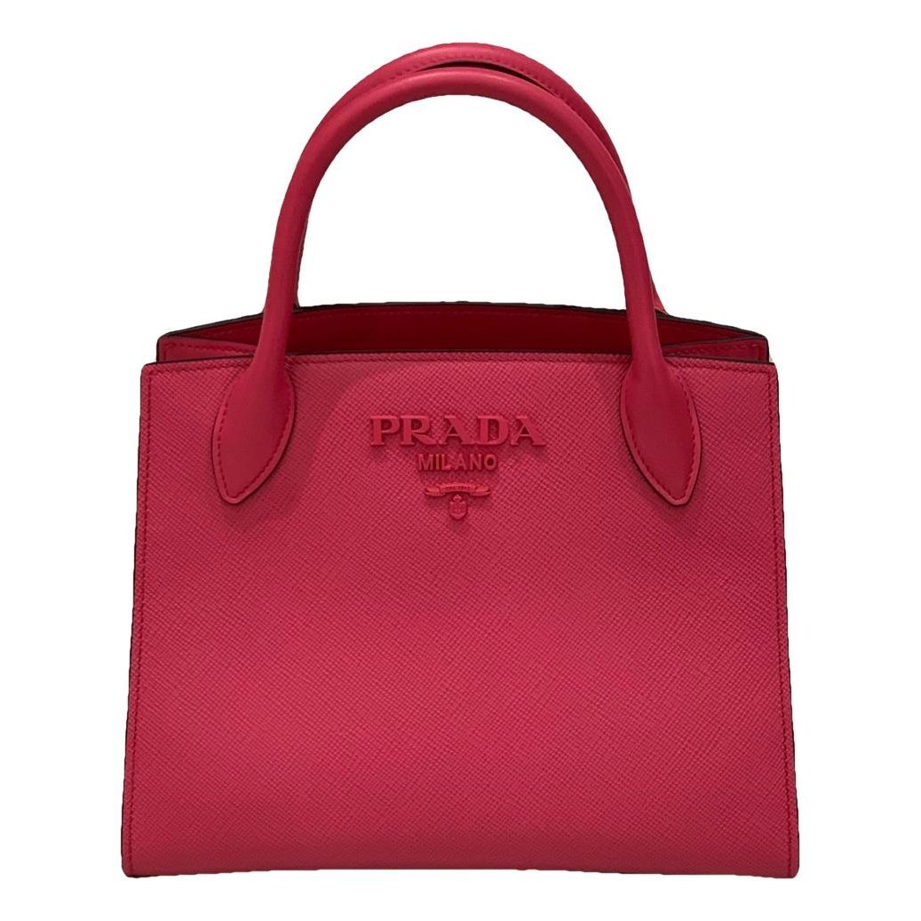 Monochrome leather handbag