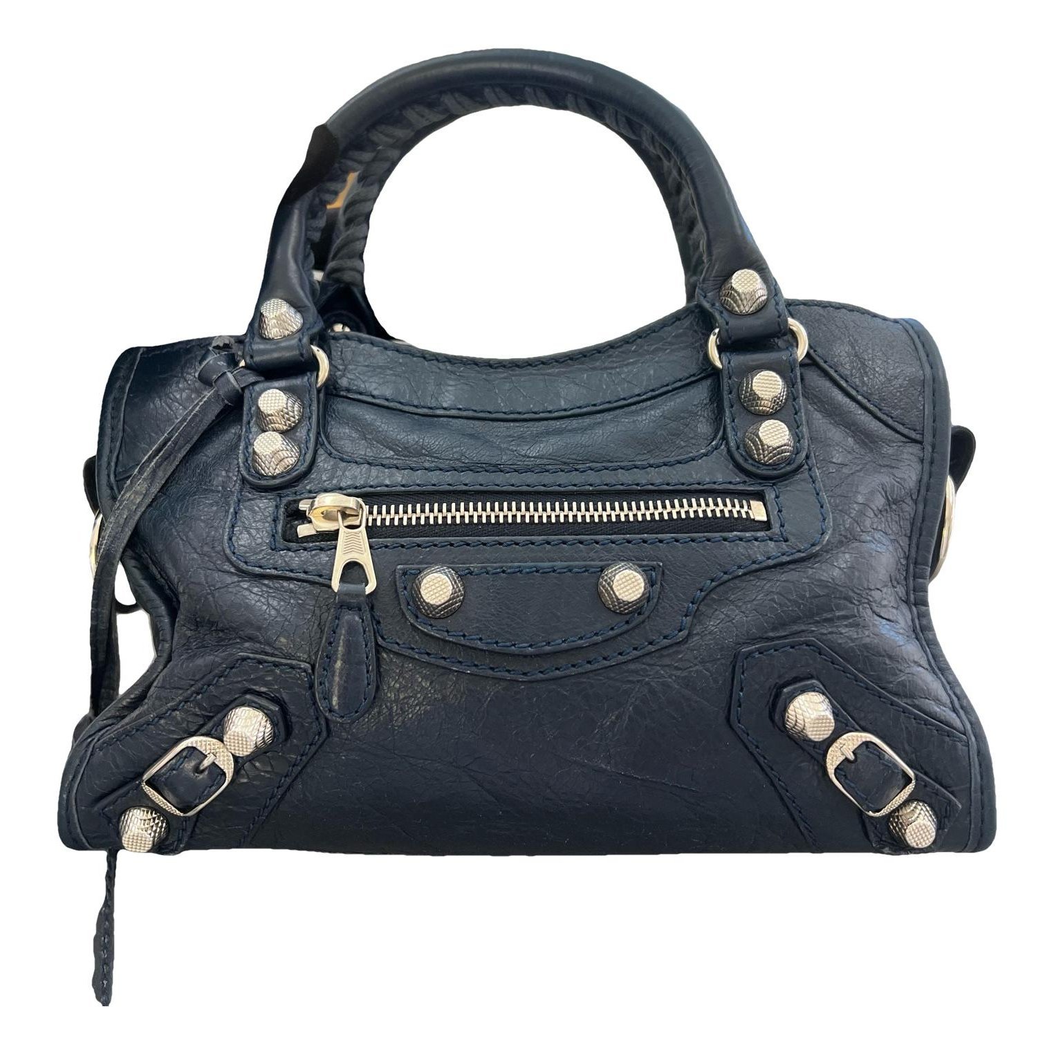 City leather handbag