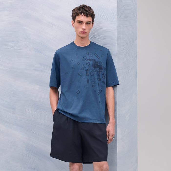 Bleu Turquin "Fragments Equestres" T-shirt