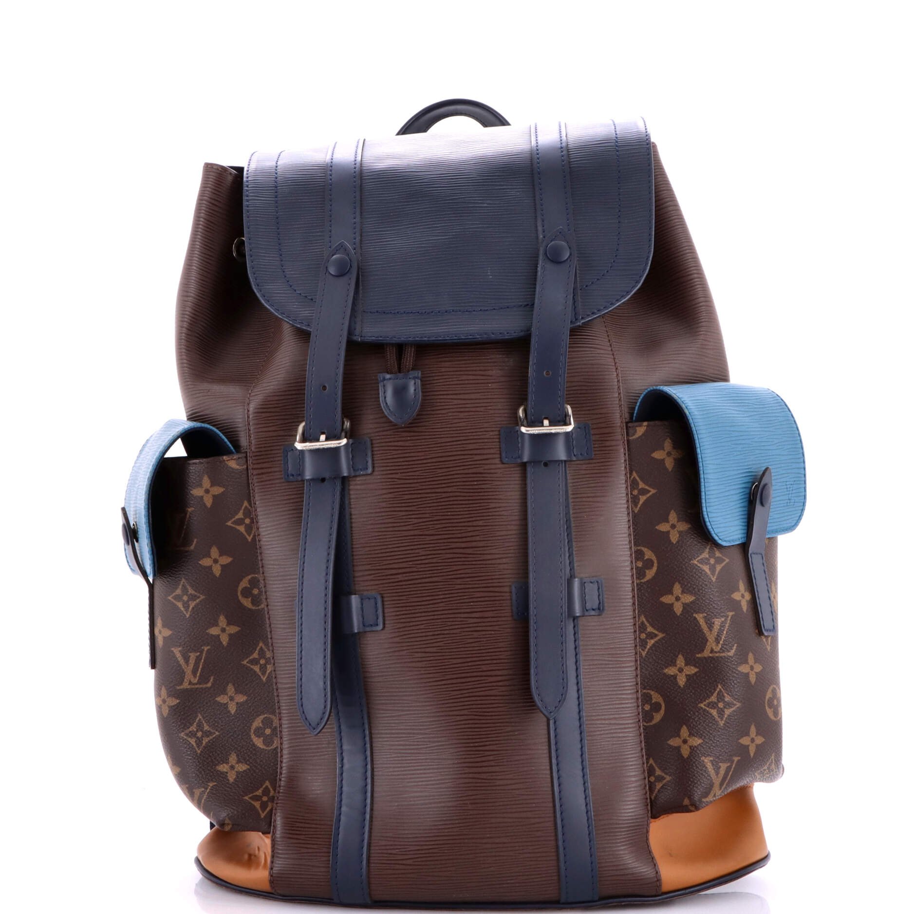 Christopher Backpack Epi Leather with Monogram Canvas PM