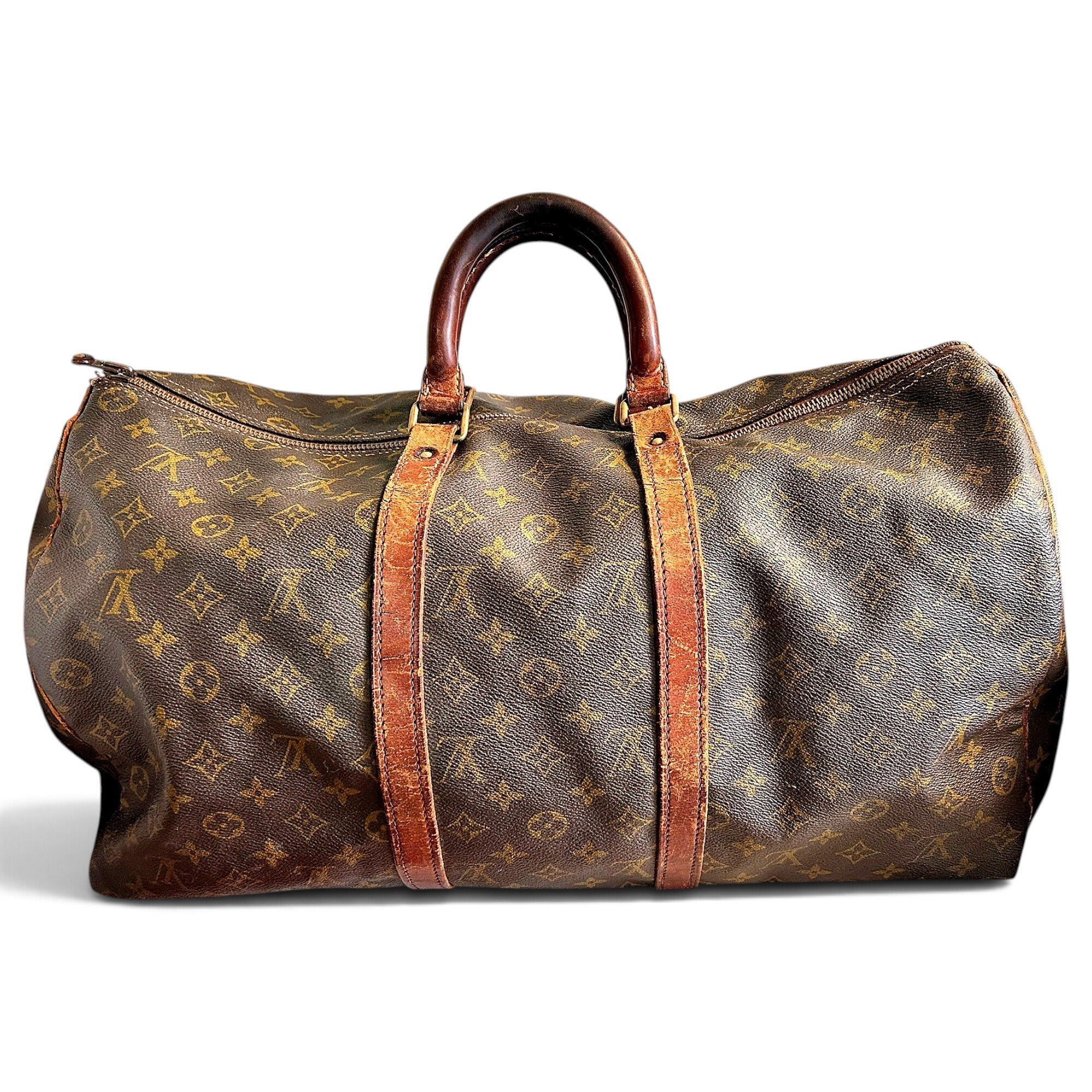 Keepall leather travel bag