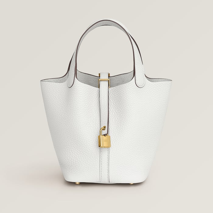 New White Picotin Lock 18 Bag