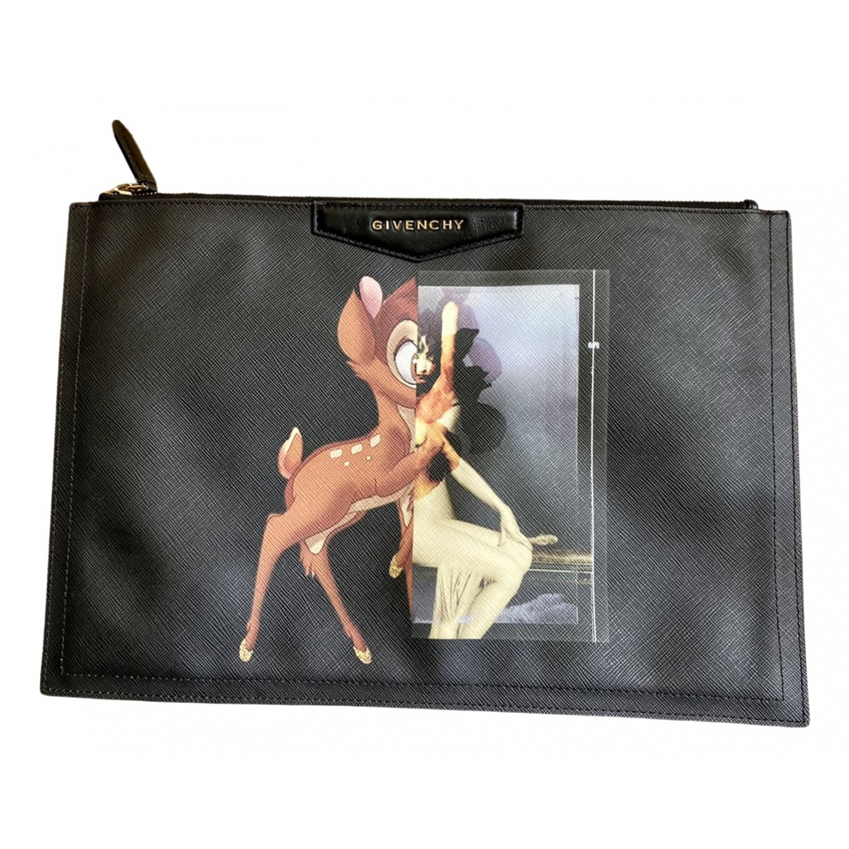 Leather clutch bag