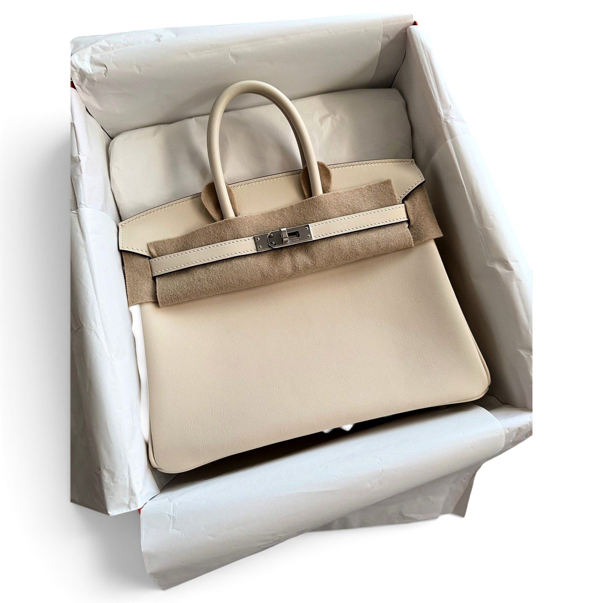 Birkin 25 leather handbag