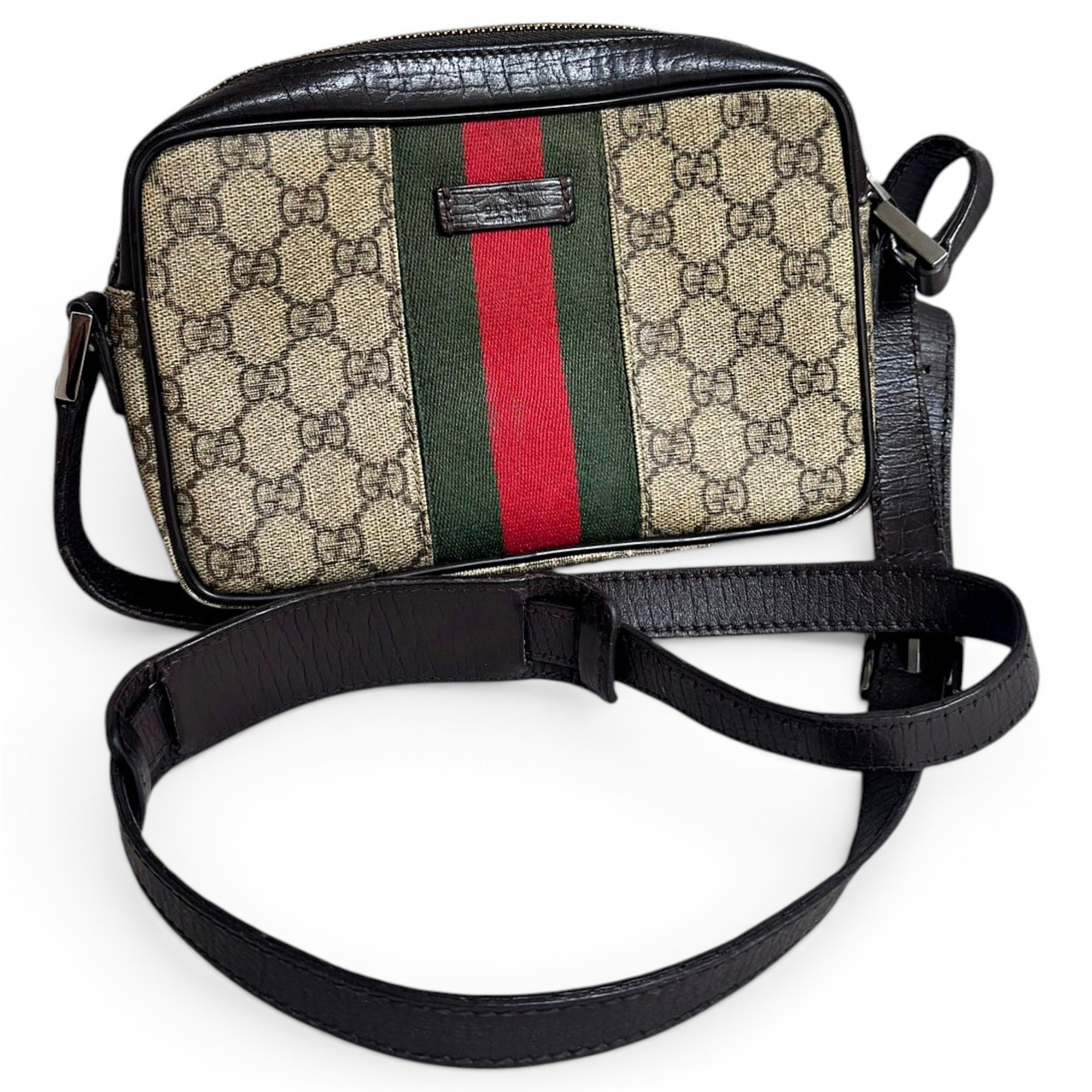 Ophidia leather crossbody bag