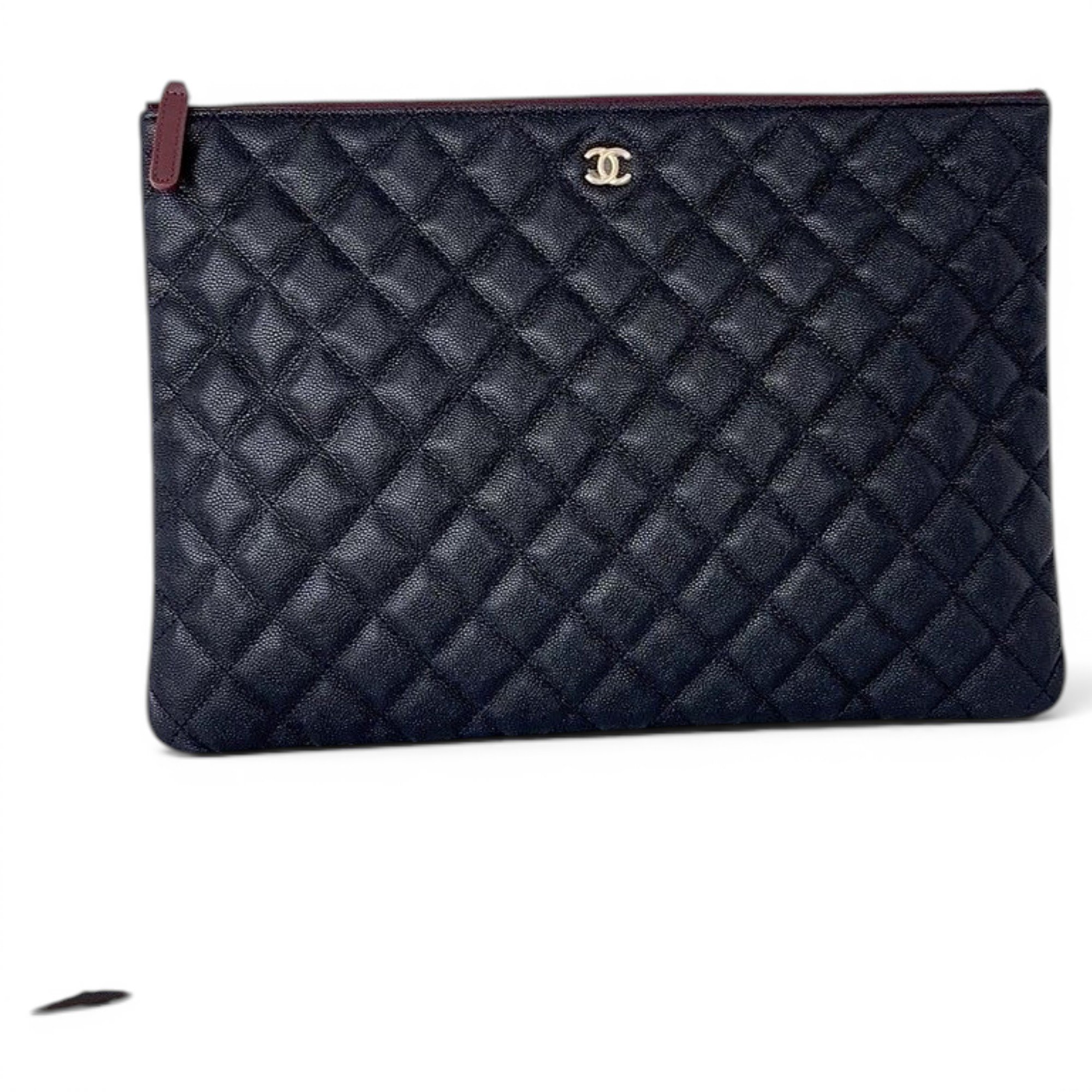 Leather clutch bag