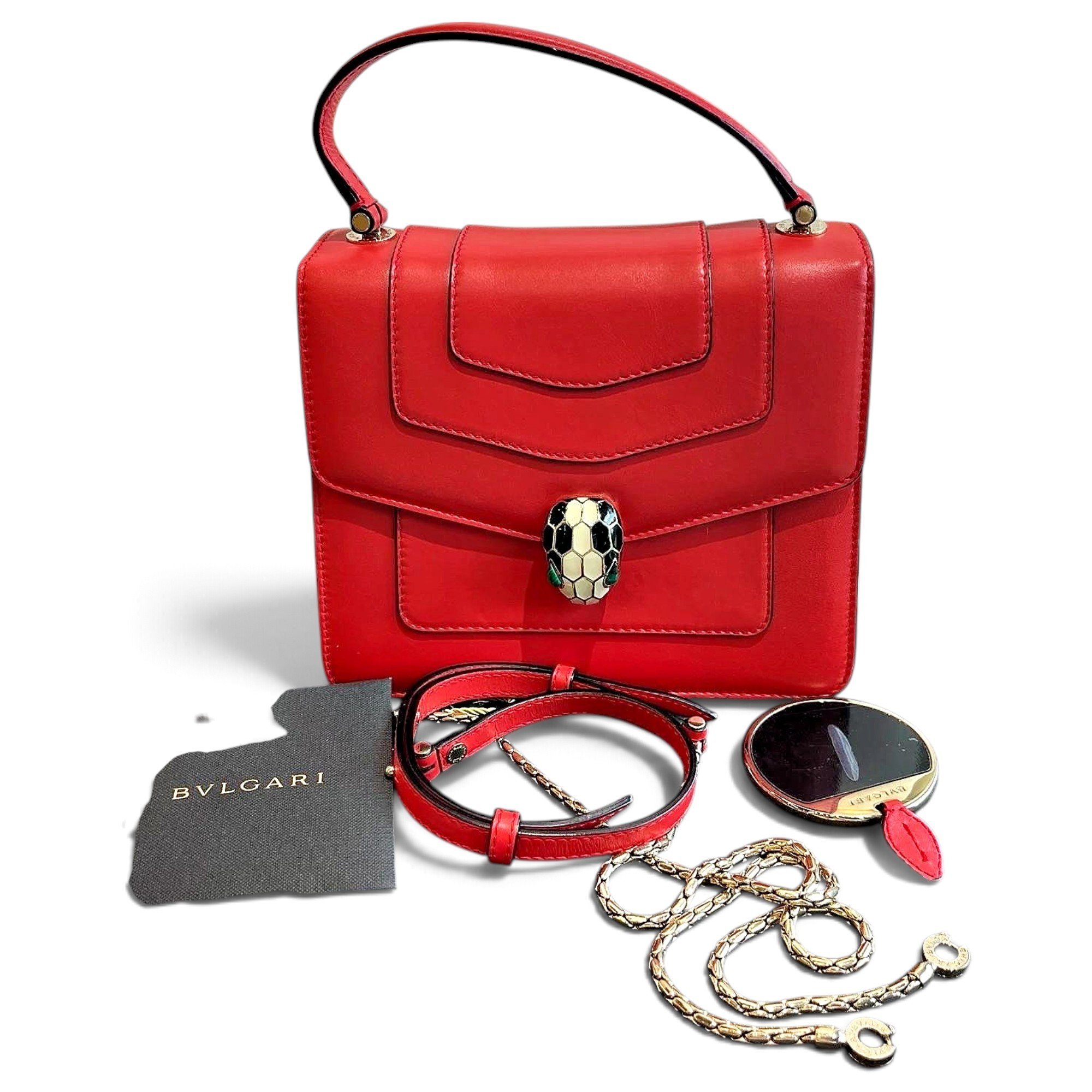 Serpenti leather handbag