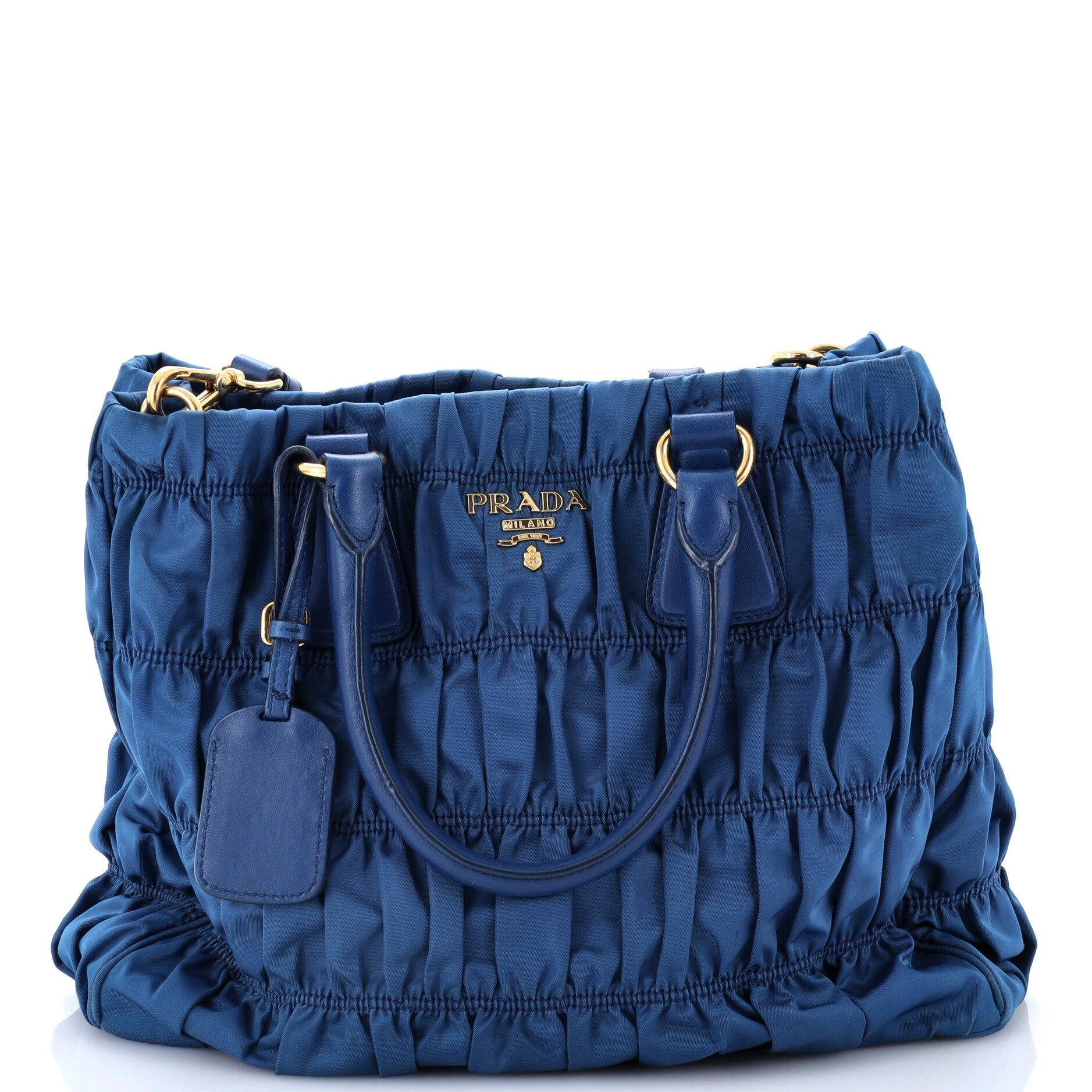 Gaufre Convertible Tote Leather and Tessuto Large