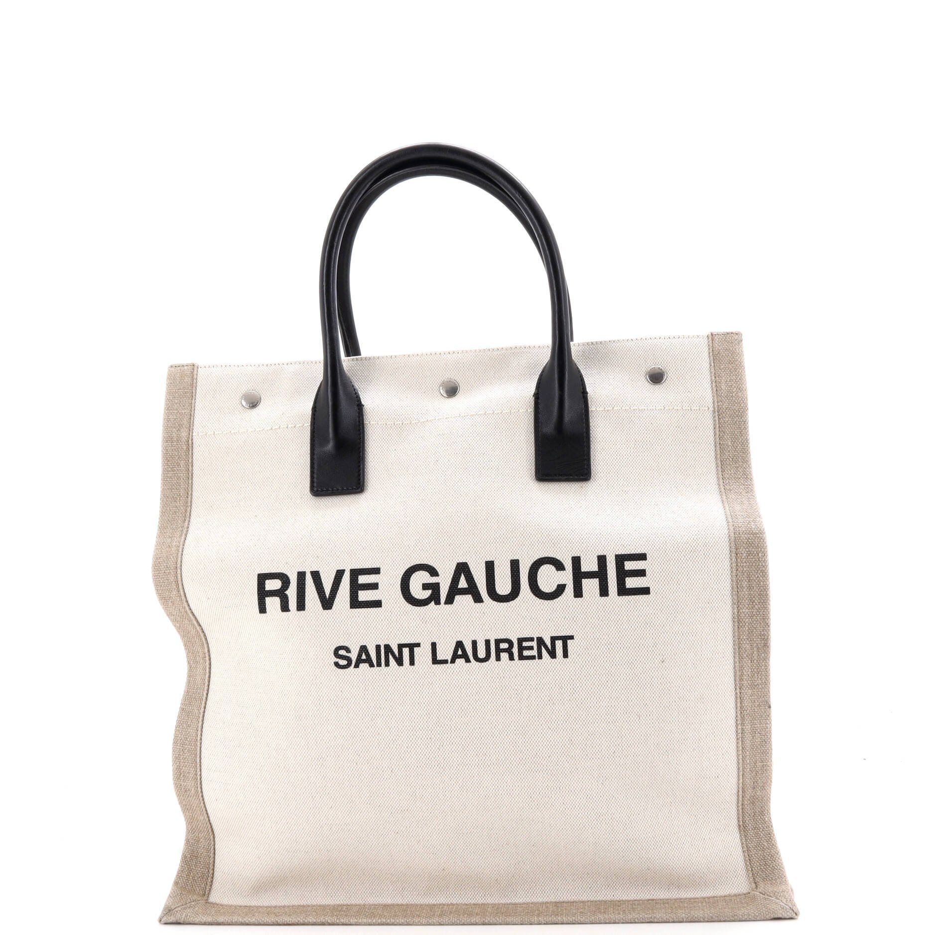 Saint Laurent Rive Gauche Shopper Tote Canvas Tall