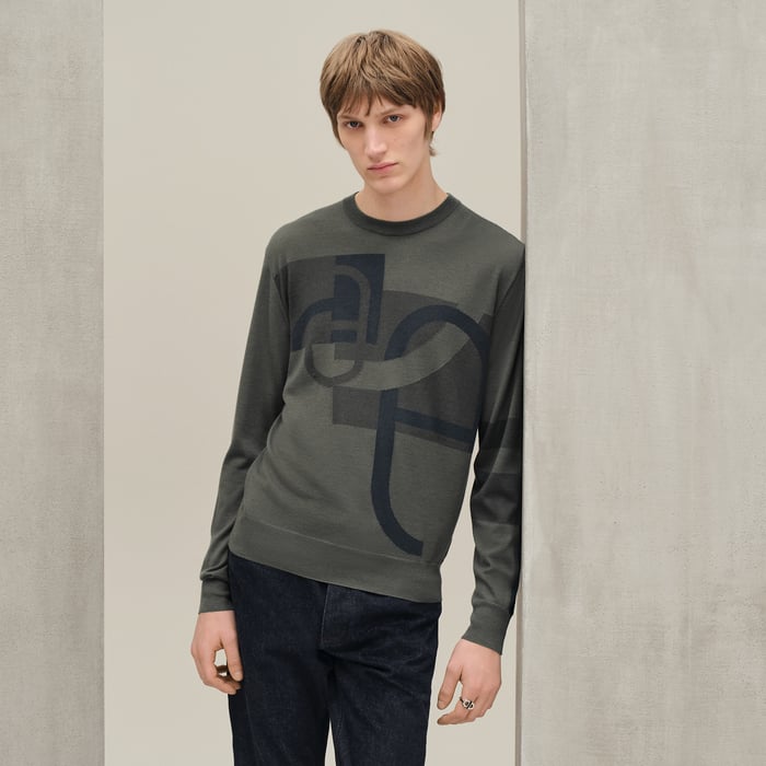 Bronze "Maillon En Calque" Crewneck Sweater