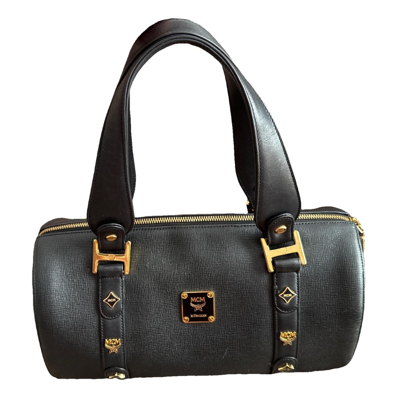 Boston leather handbag