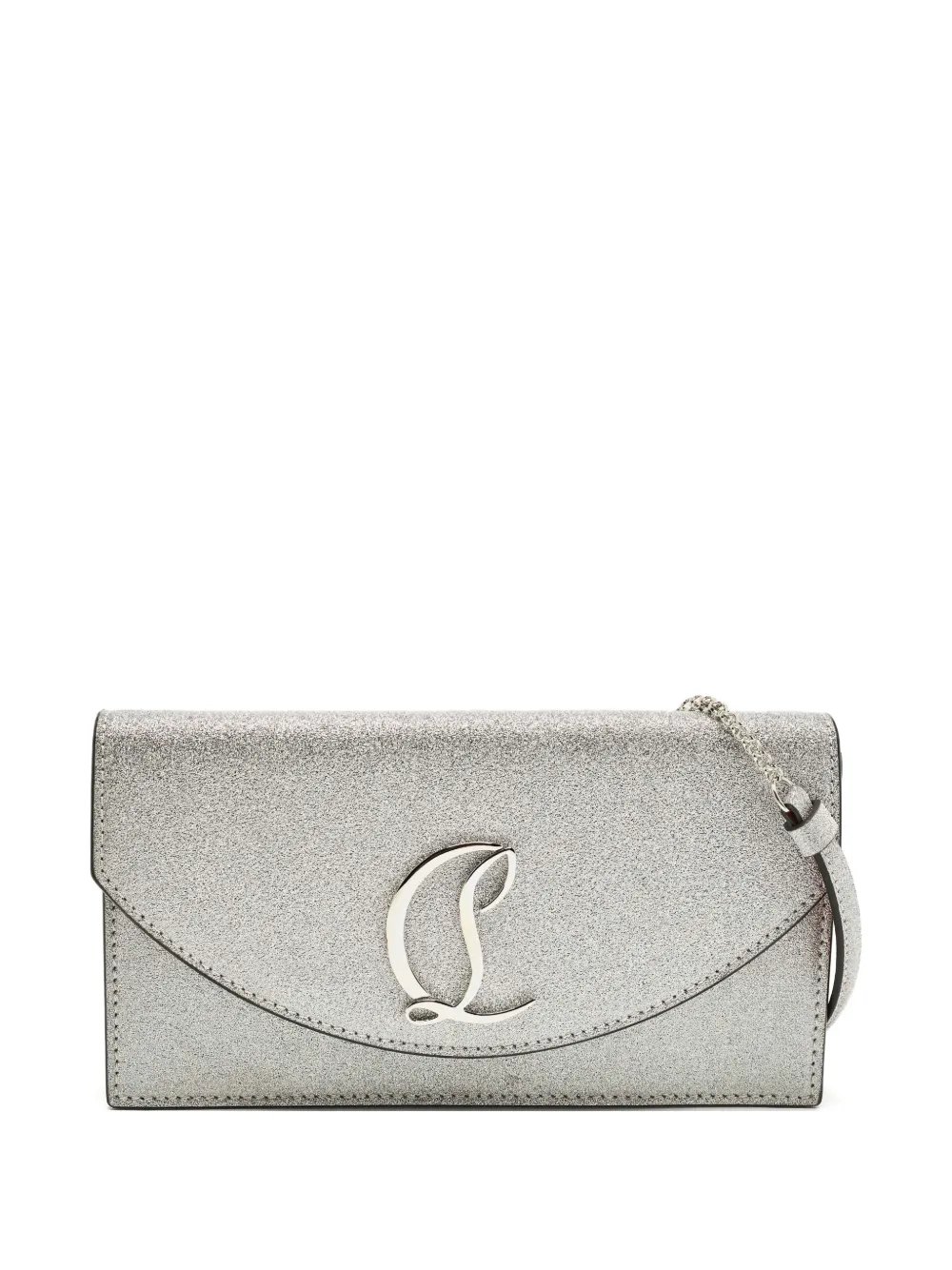 Christian Louboutin Loubi54 glitter-detail clutch bag
