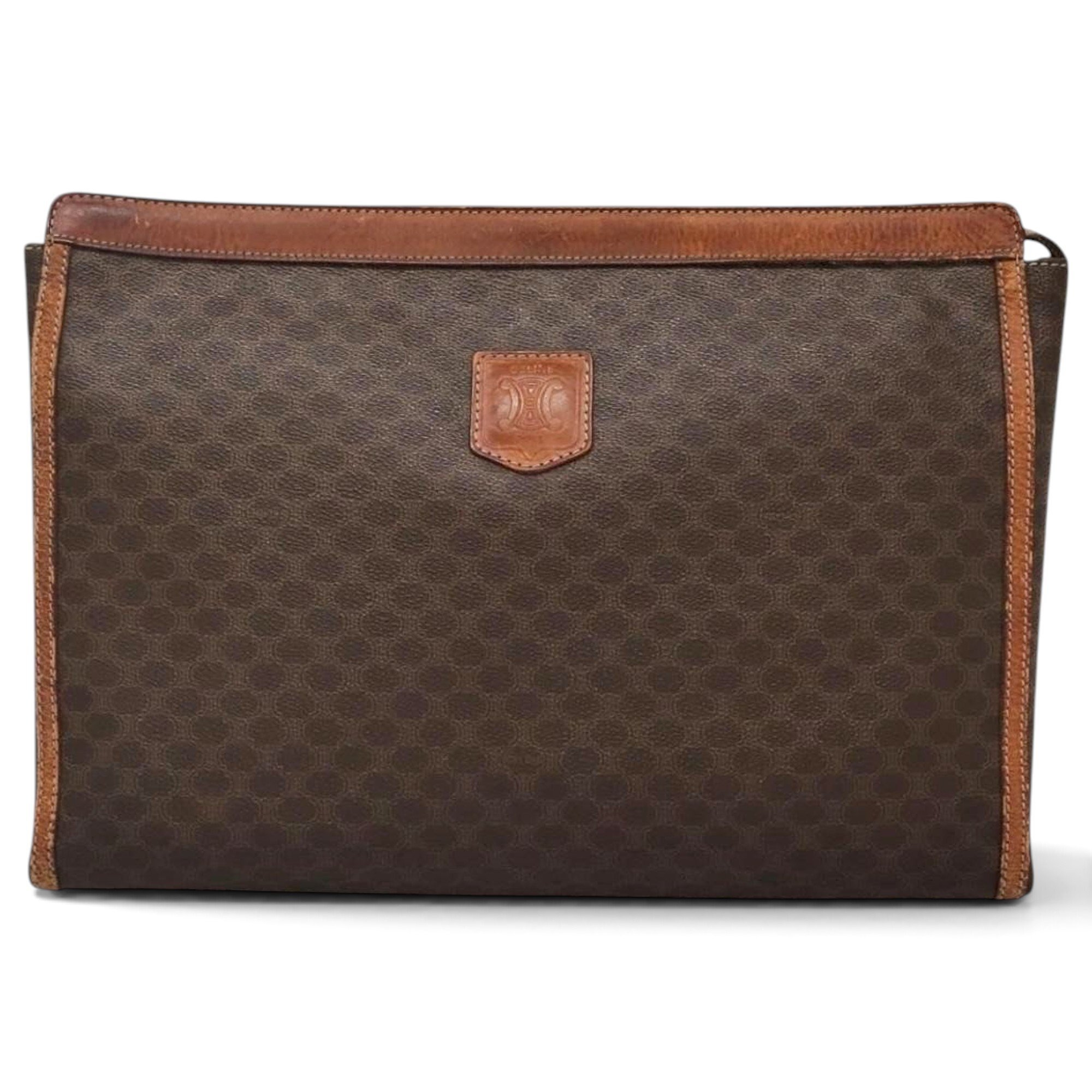 Leather clutch bag