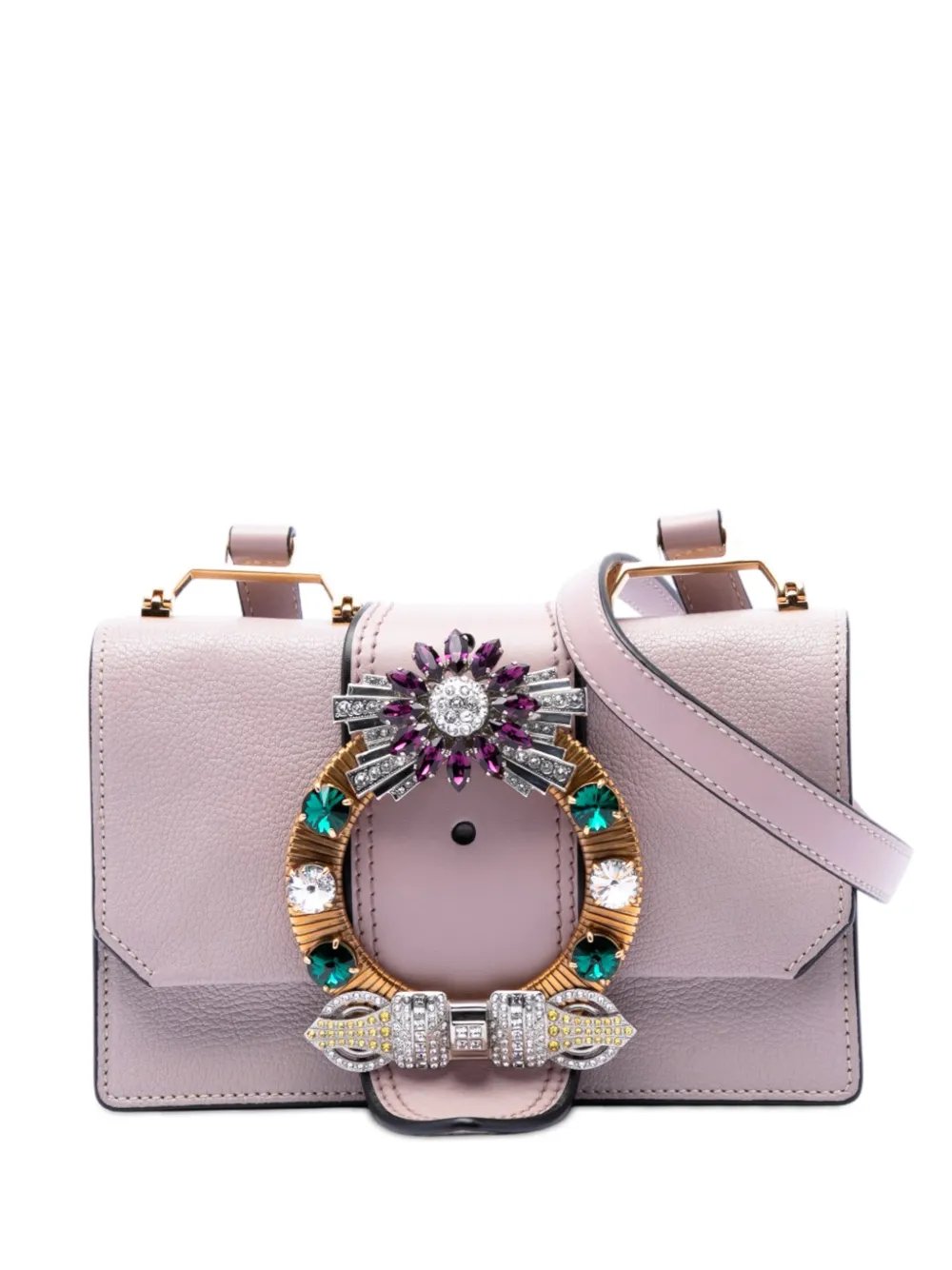 2010-2026 Goatskin Madras Soft Calf Crystal Embellished crossbody bag