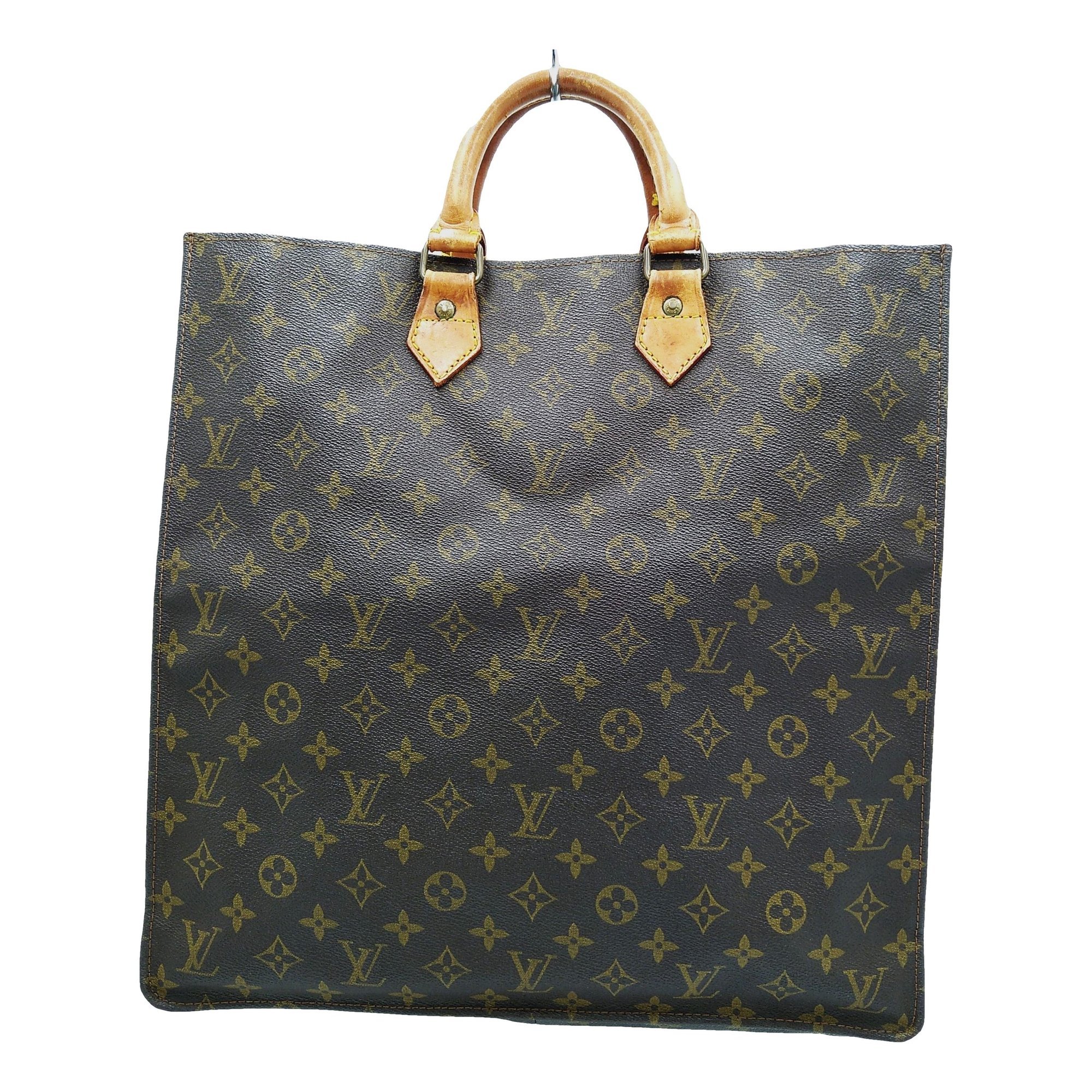Plat leather handbag