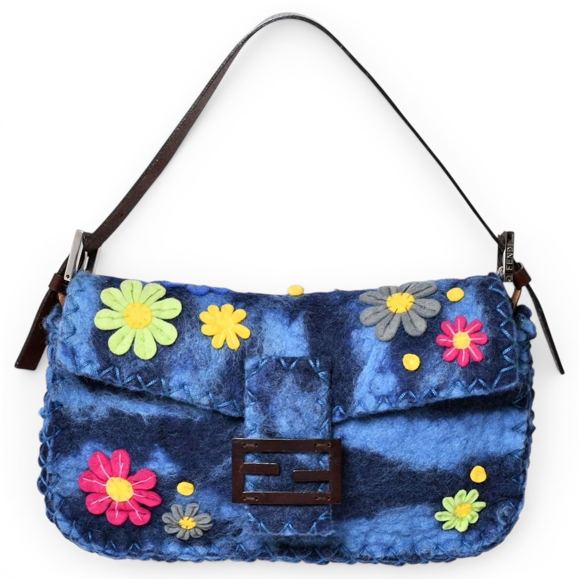 Baguette leather handbag