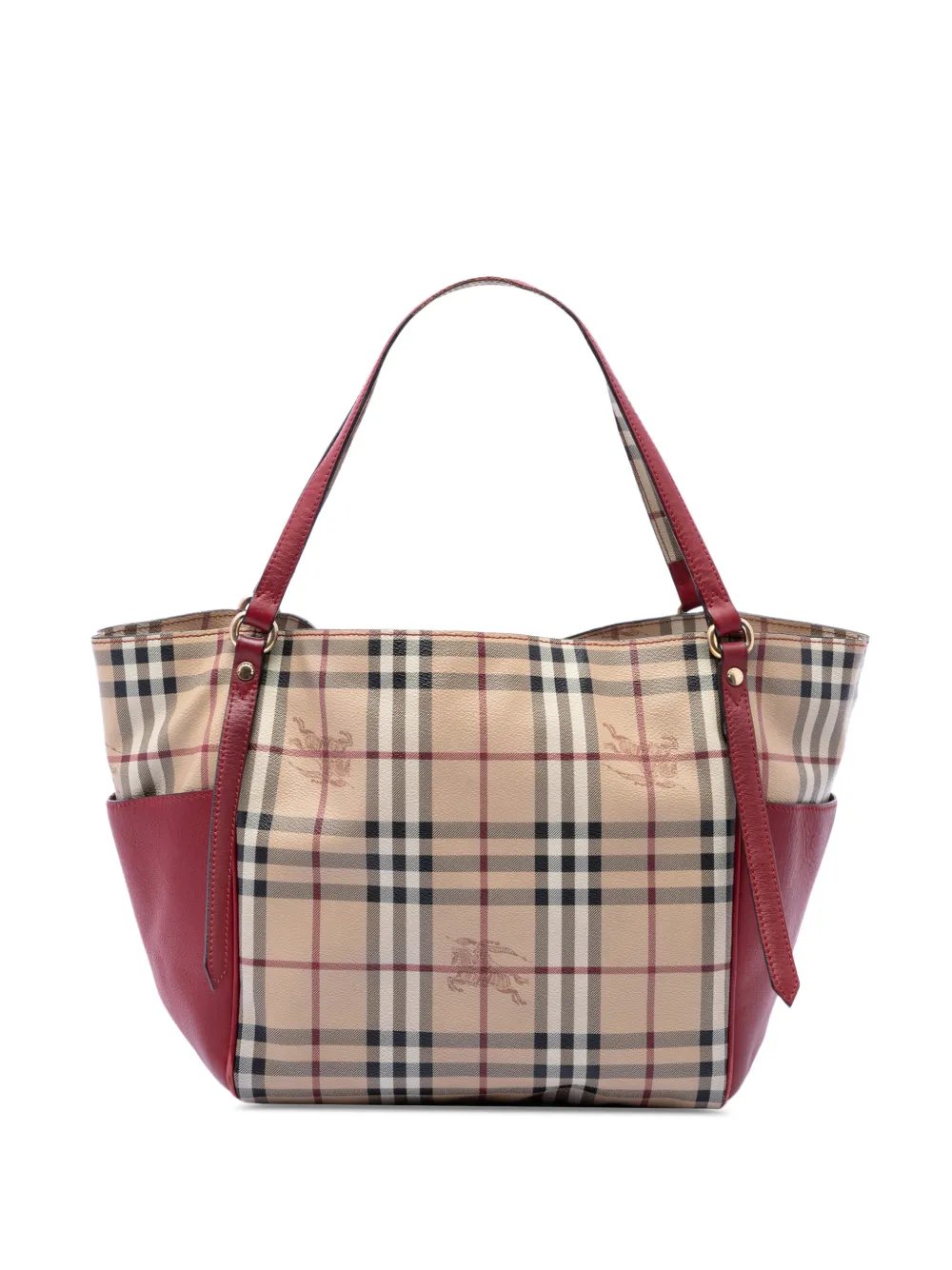 2000-2017 Small Leather Trimmed Haymarket Check Coated Canvas Canterbury tote bag