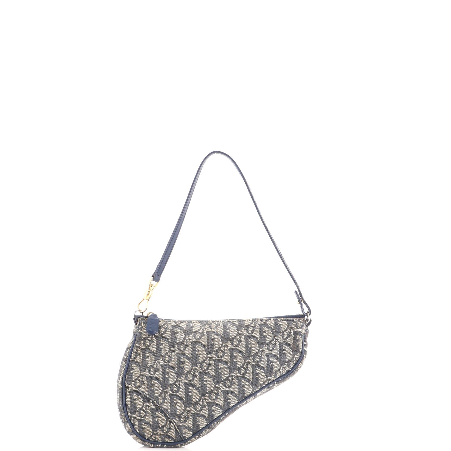 Vintage Saddle Bag Diorissimo Canvas Mini