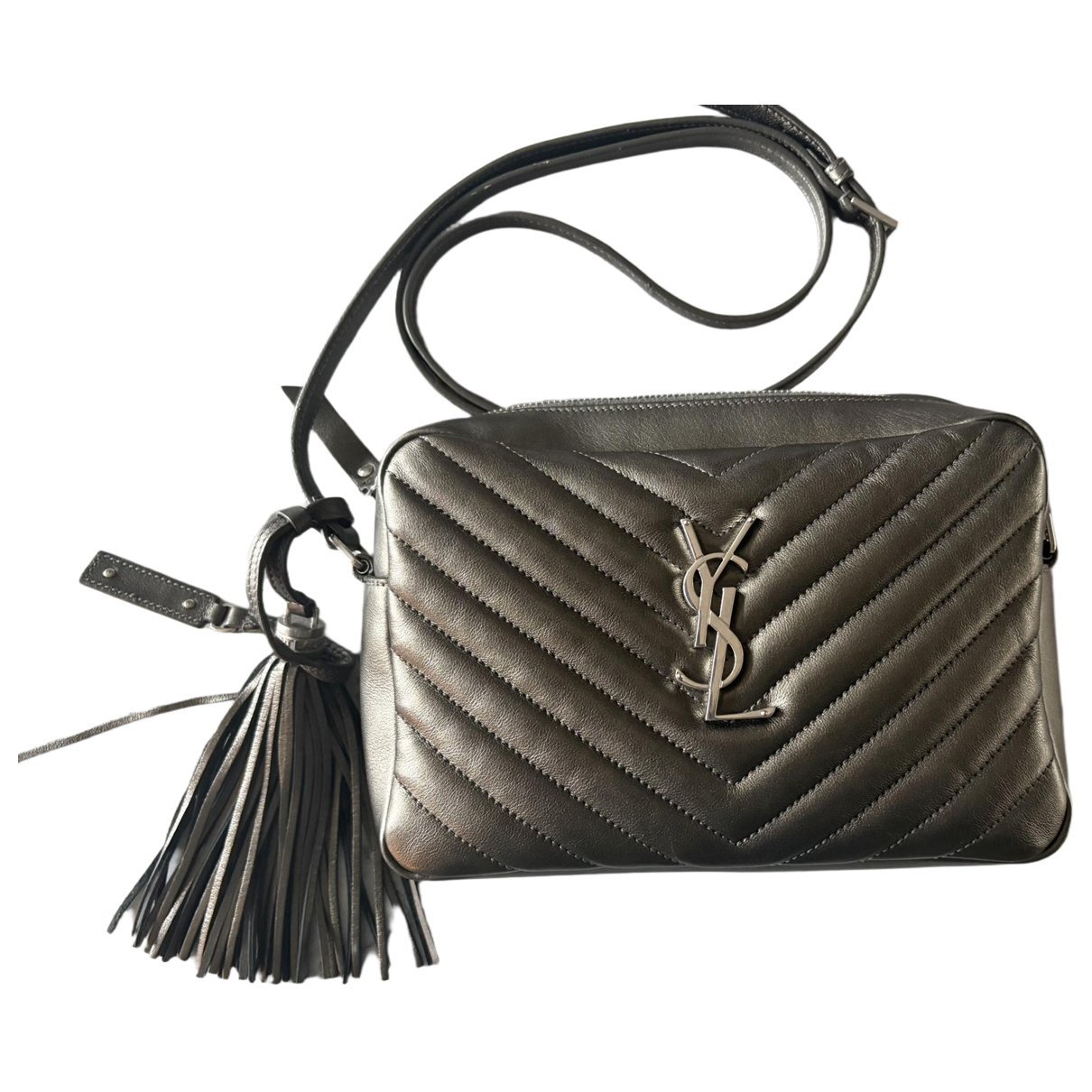 Camera Lou leather crossbody bag