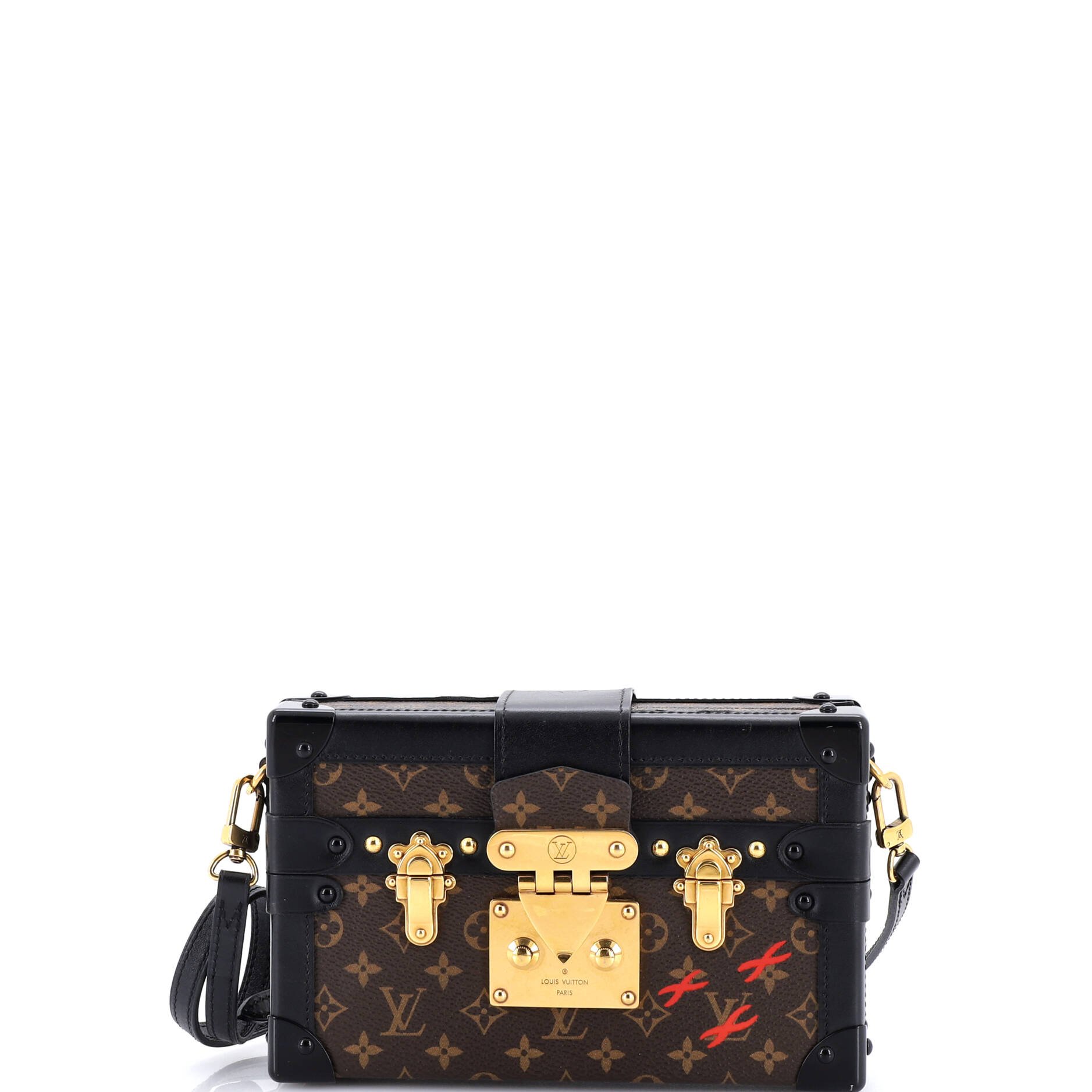 Louis Vuitton Petite Malle Handbag Monogram Canvas