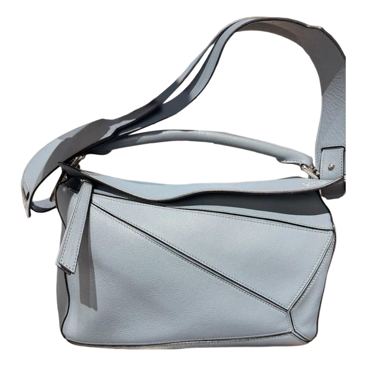 Puzzle leather handbag