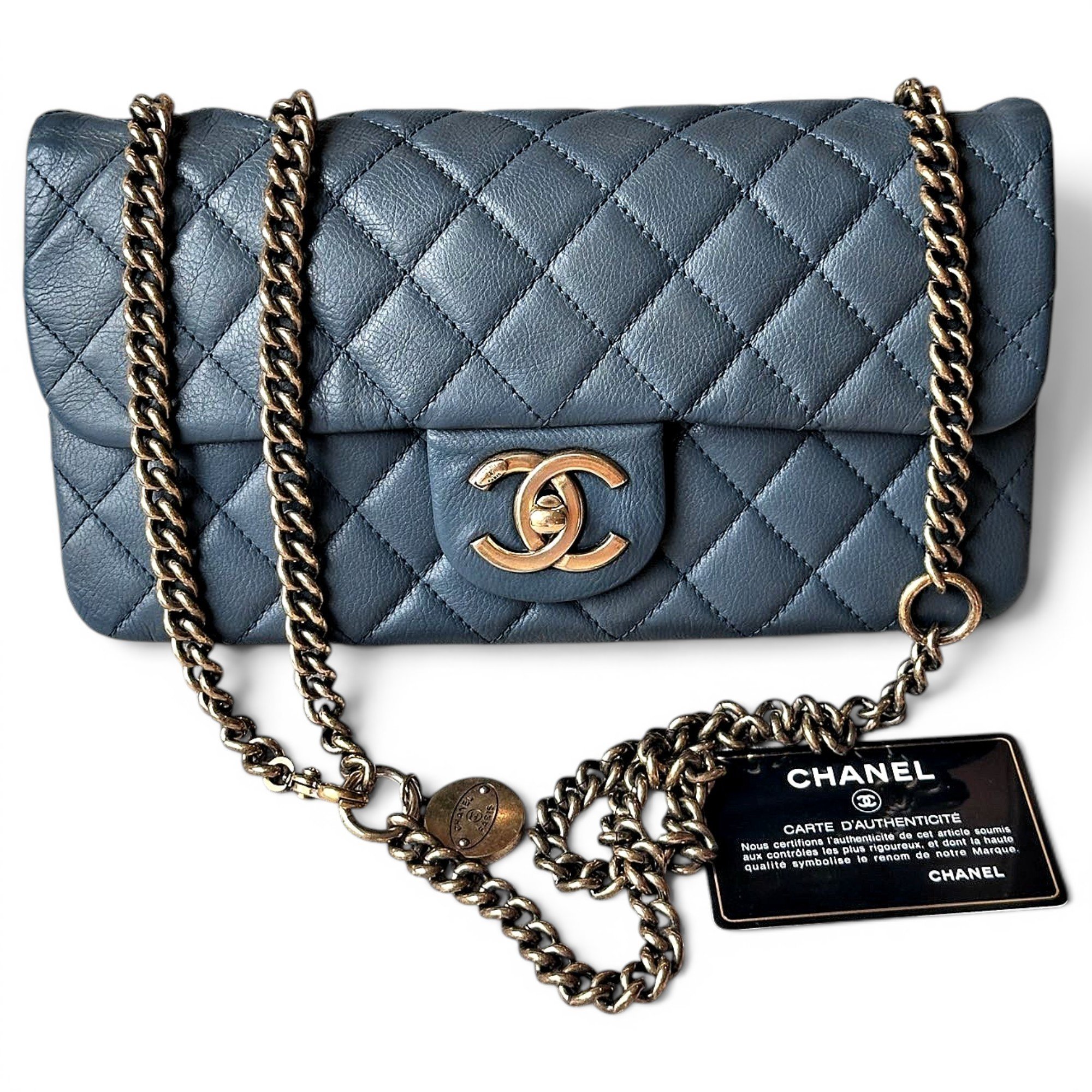 Trendy CC Flap leather handbag