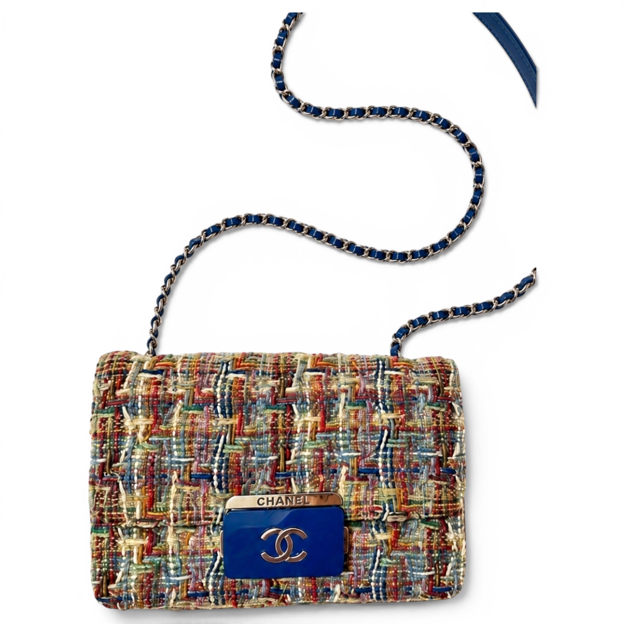 Wallet On Chain Gabrielle tweed crossbody bag