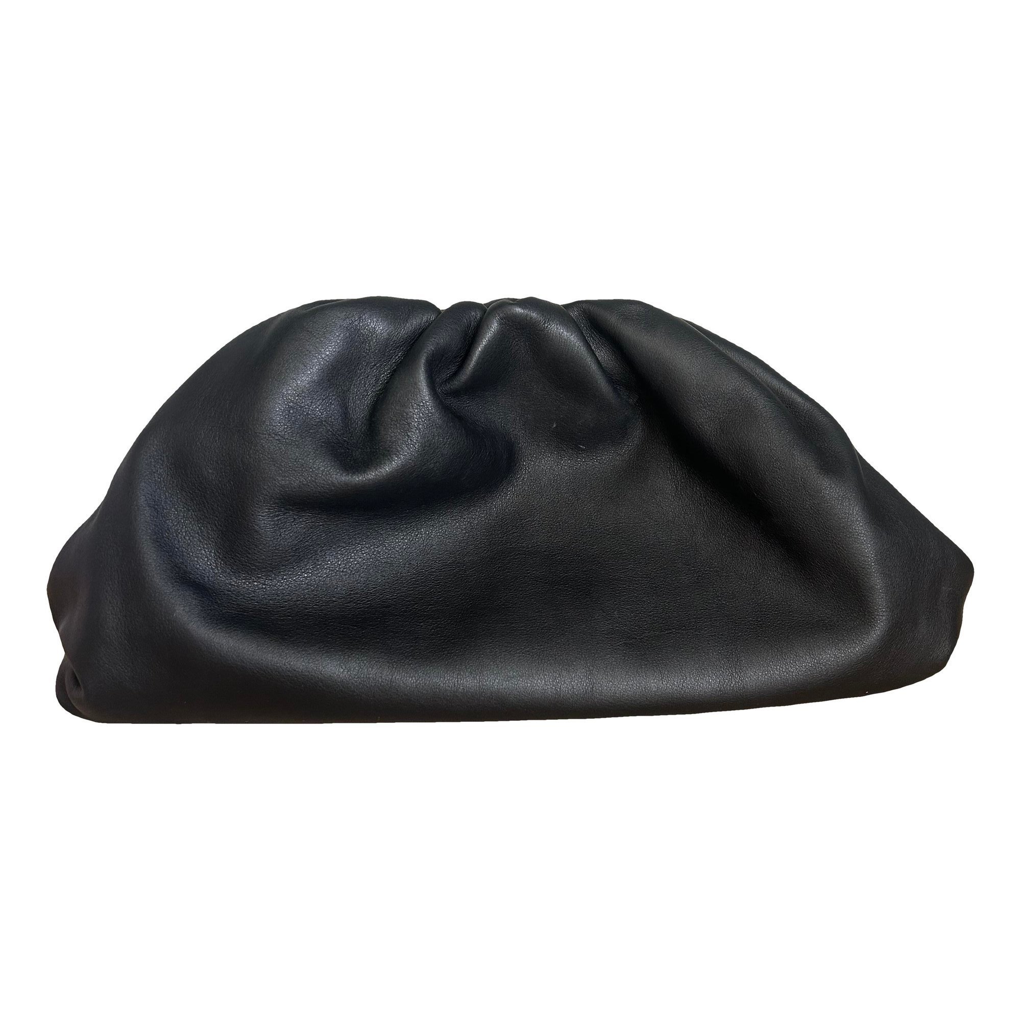 Leather clutch bag