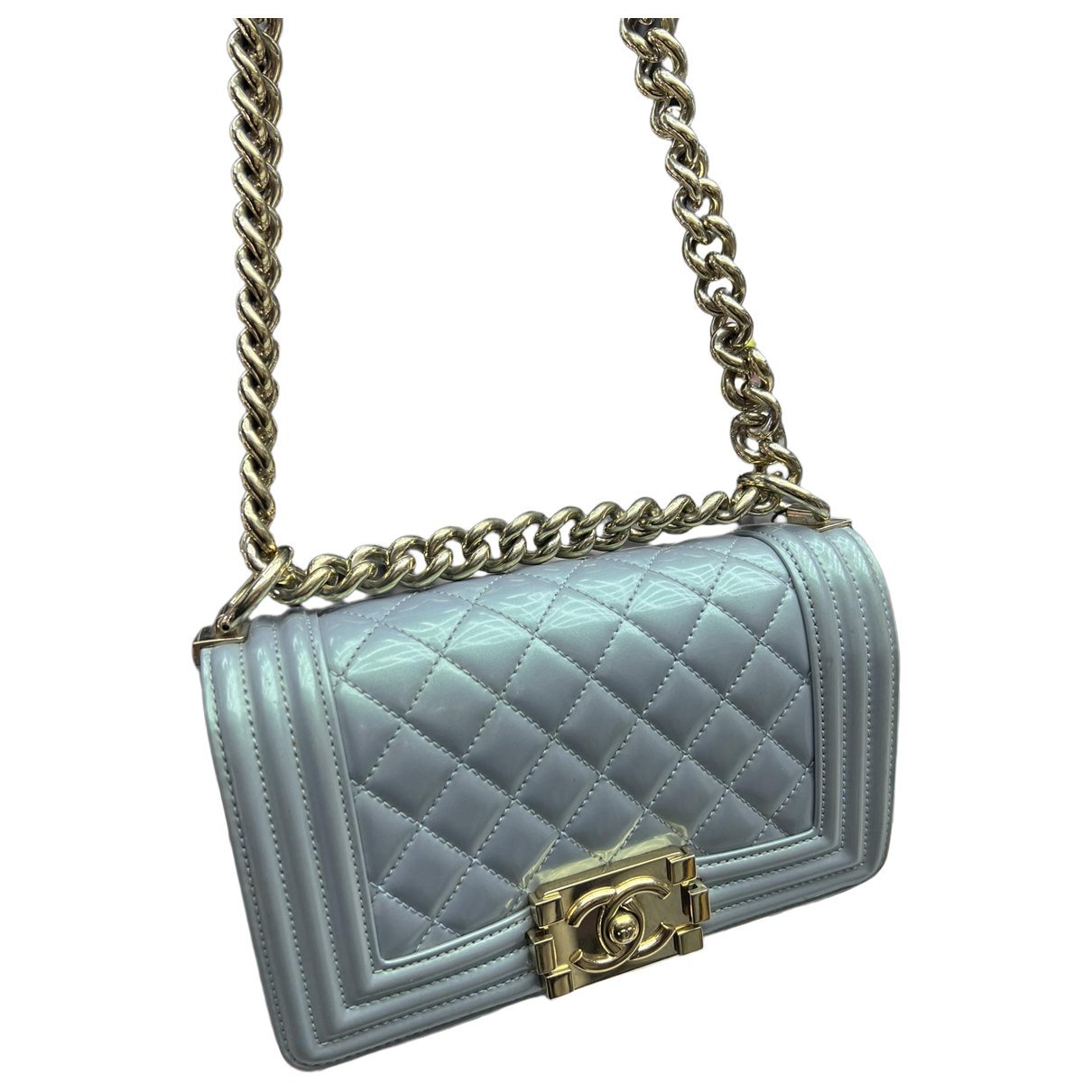 Patent leather handbag