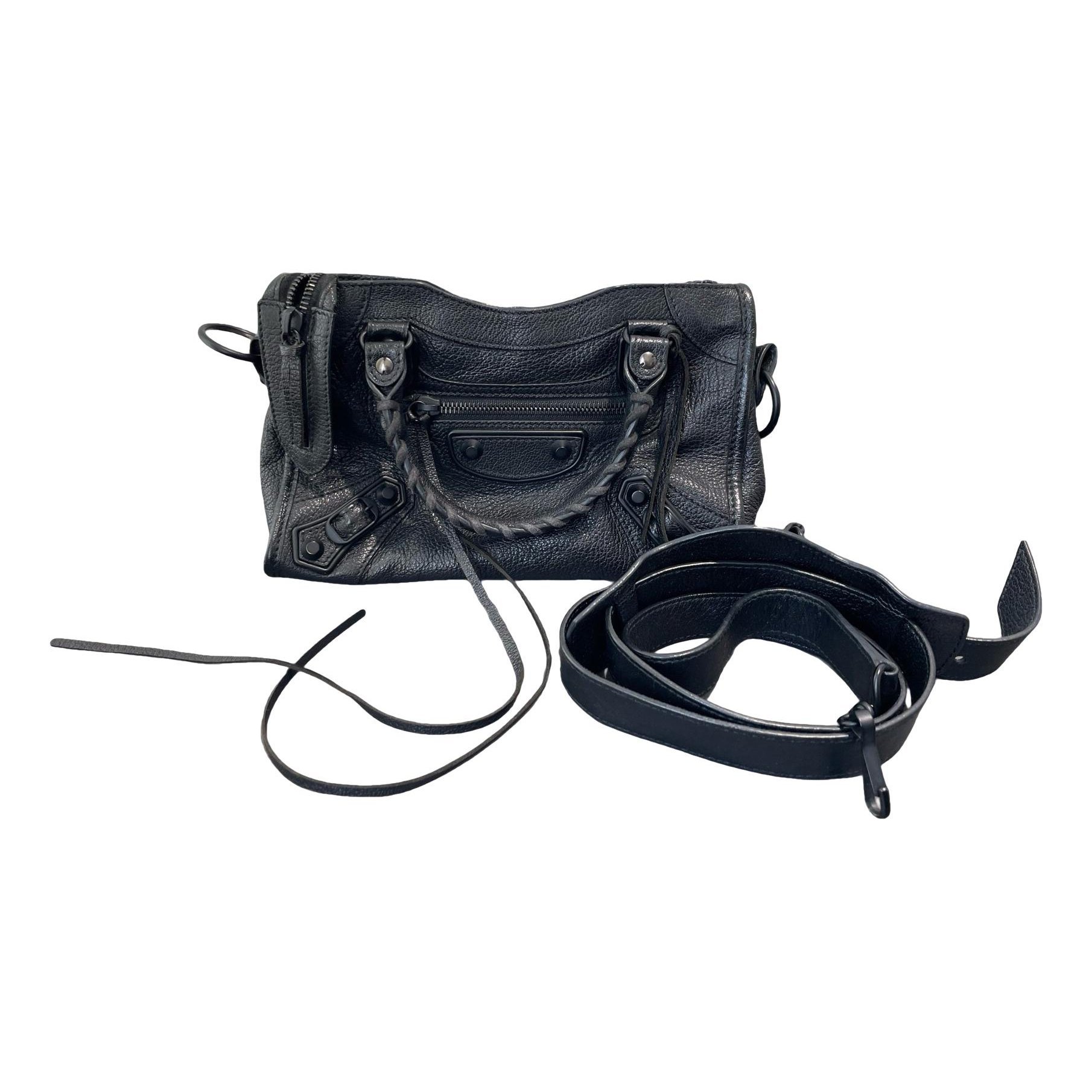 City leather handbag
