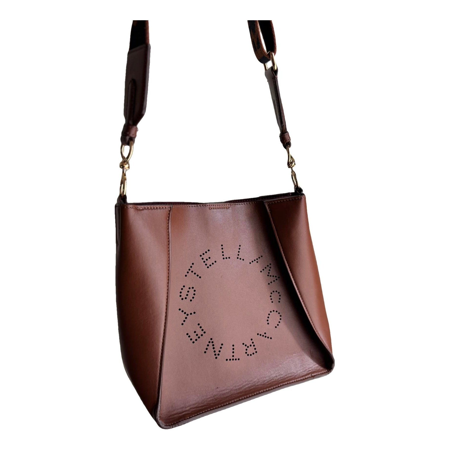 Logo vegan leather crossbody bag