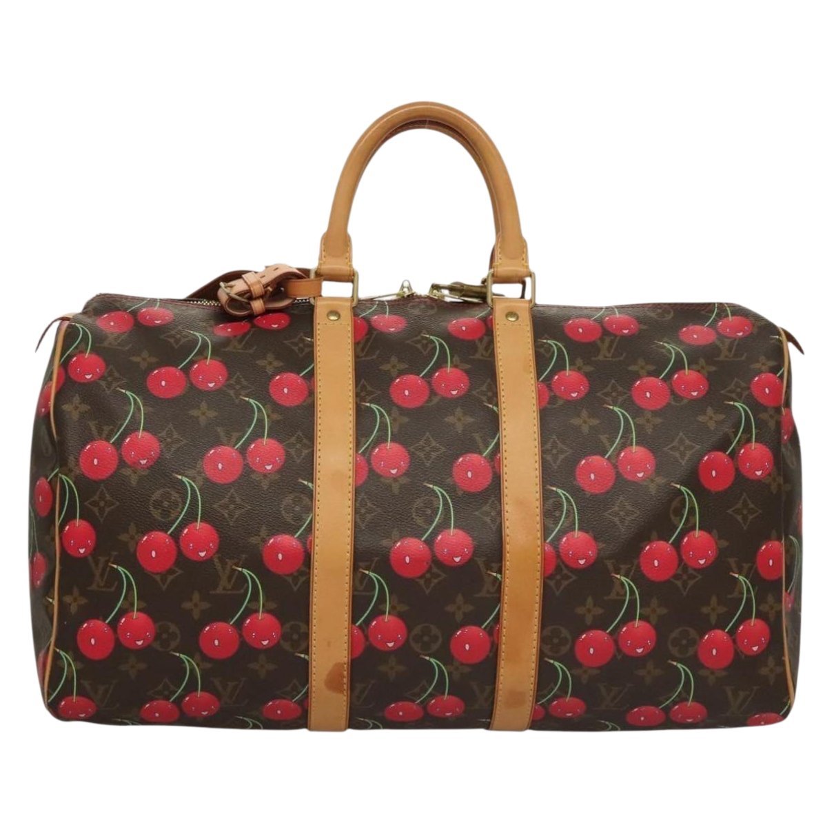 Keepall leather travel bag