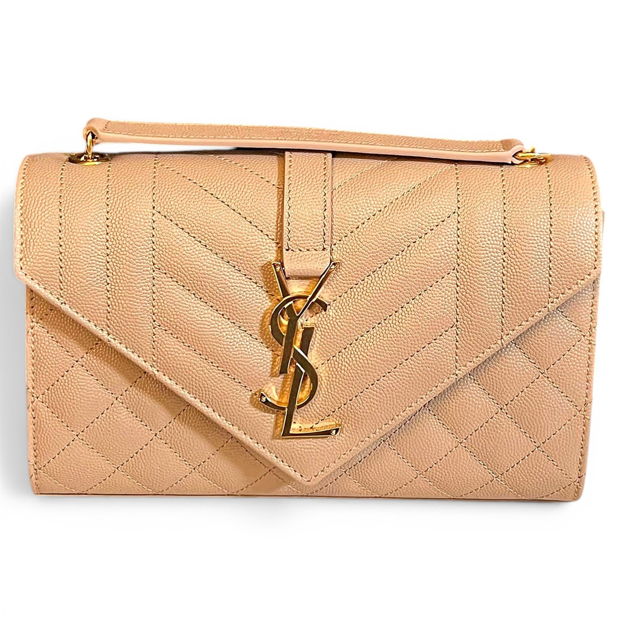 Envelope leather handbag