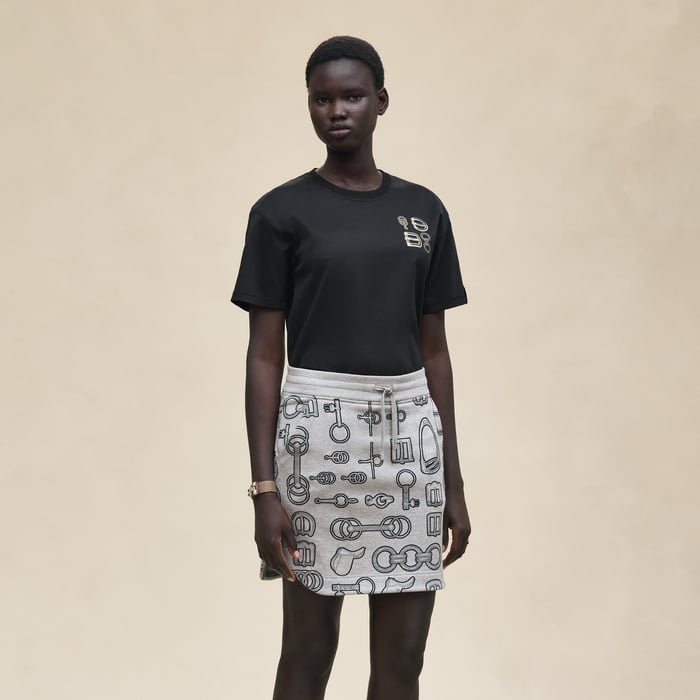 Gris Byzantin "Cahier Du Colporteur" Miniskirt