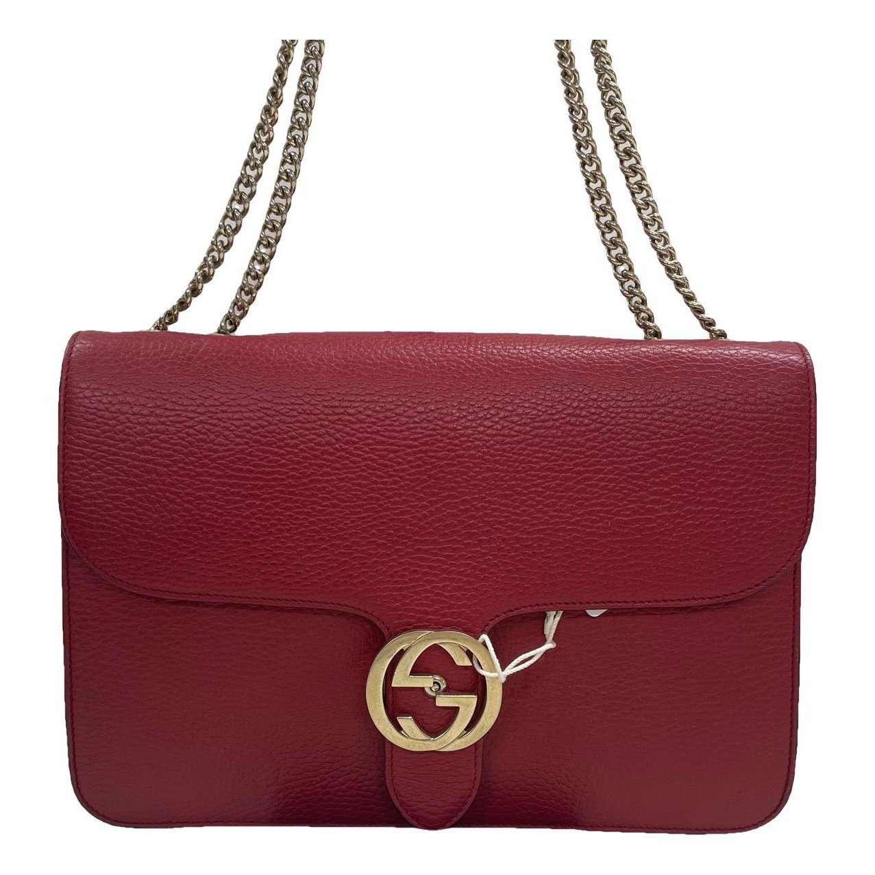 Interlocking leather handbag